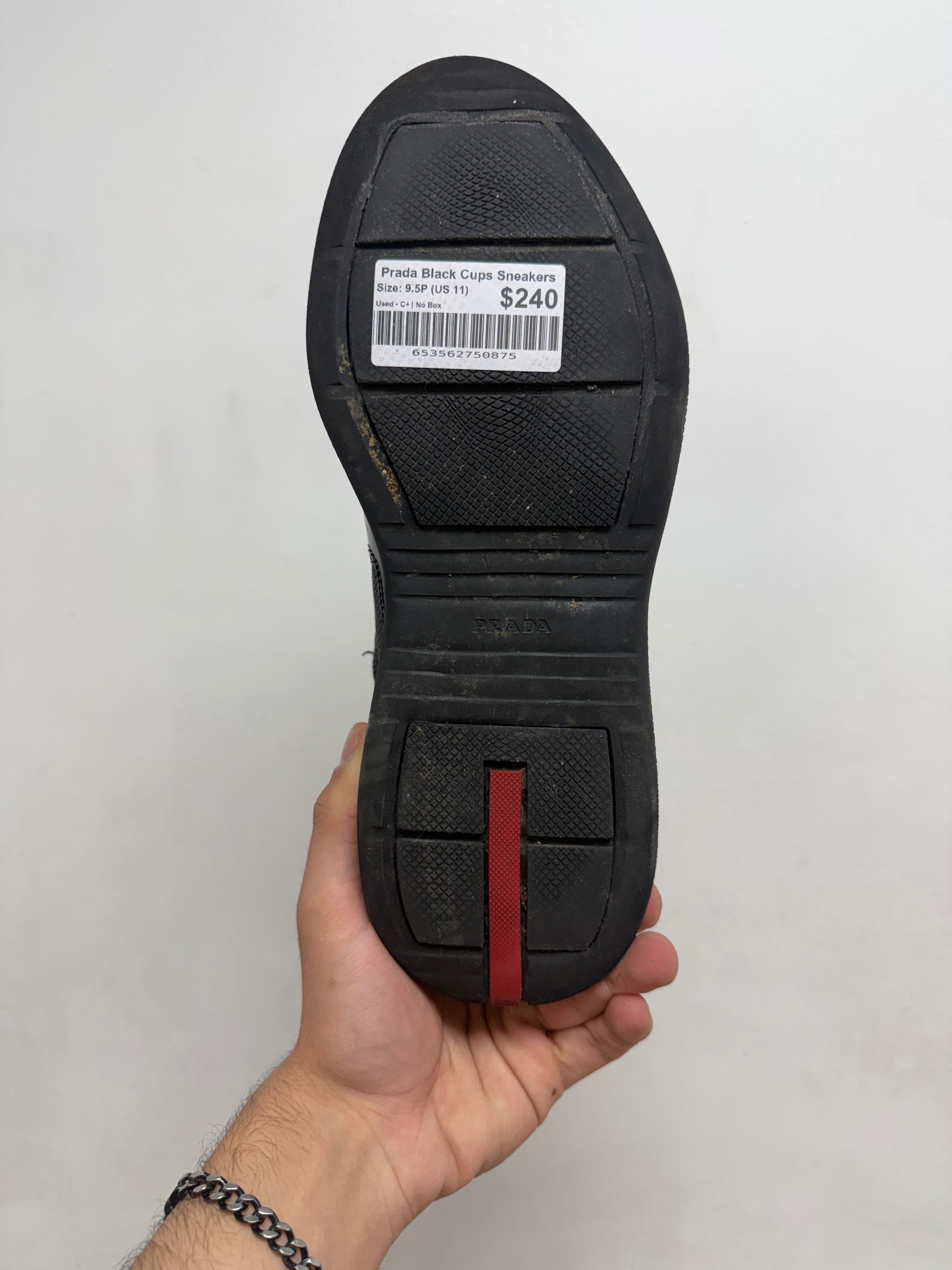 Prada Black Cups Sneakers