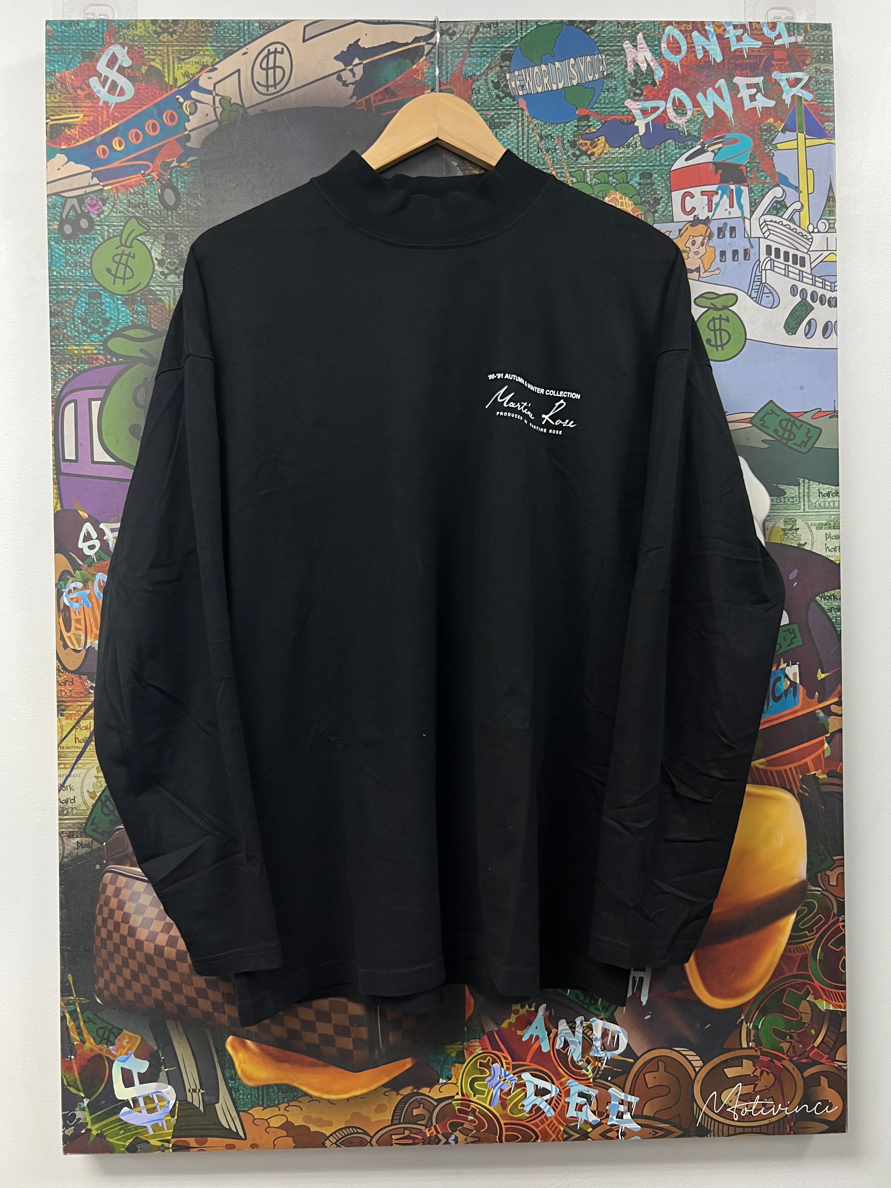 Martine Rose Black White Logo Long Sleeve