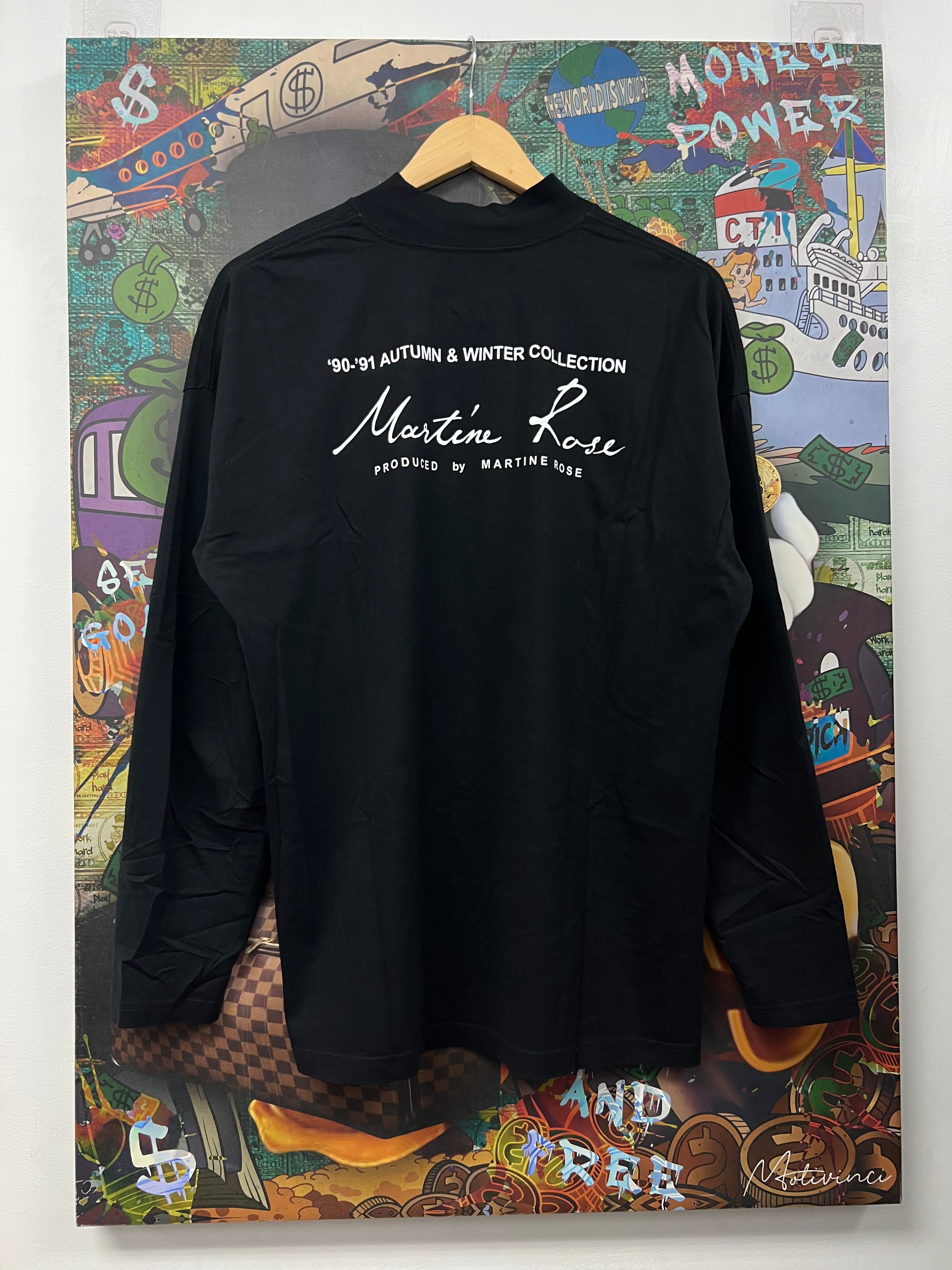 Martine Rose Black White Logo Long Sleeve