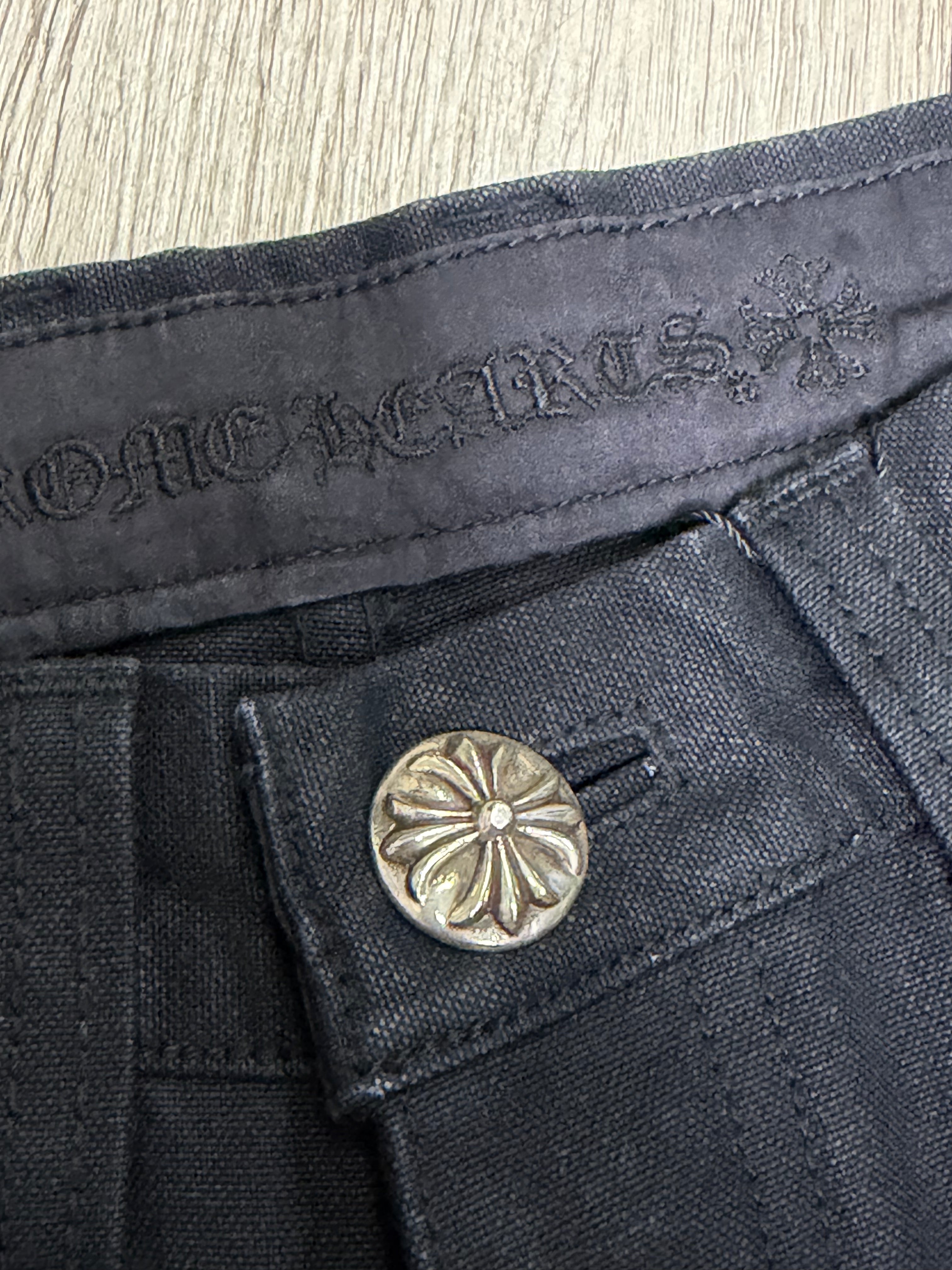 Chrome Hearts Black Back Pocket Flooded Patch Carpenter Jeans