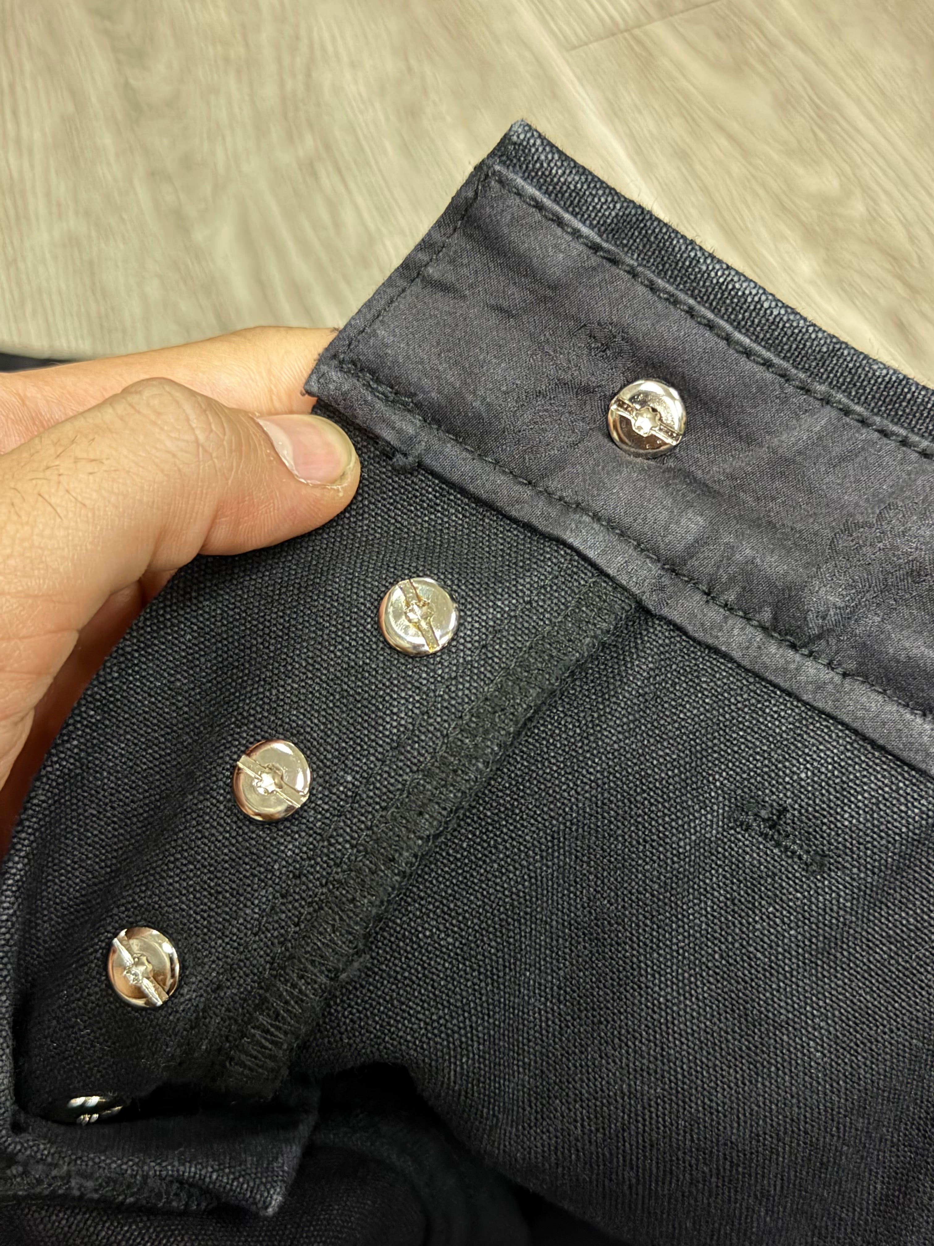 Chrome Hearts Black Back Pocket Flooded Patch Carpenter Jeans