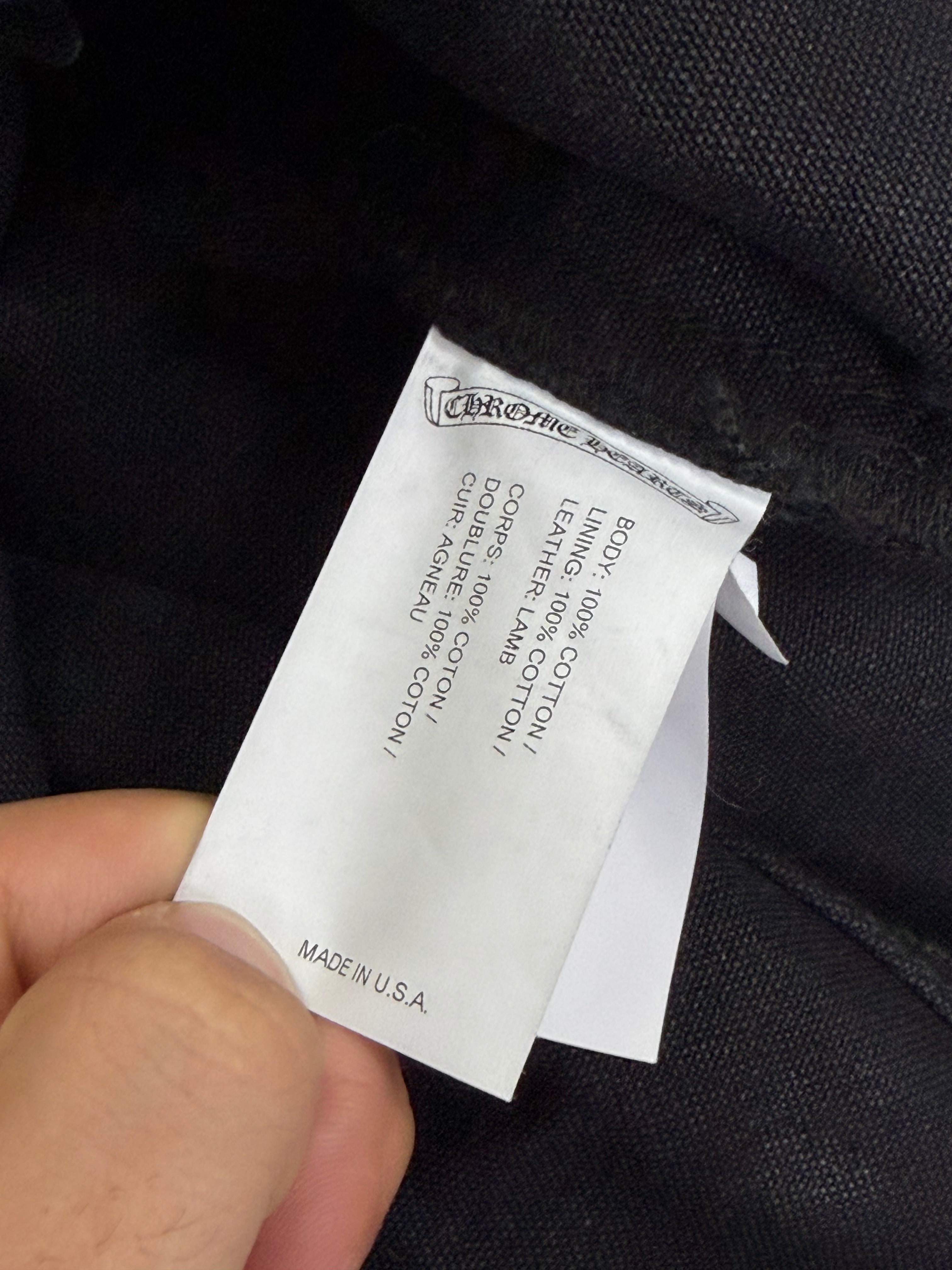 Chrome Hearts Black Back Pocket Flooded Patch Carpenter Jeans