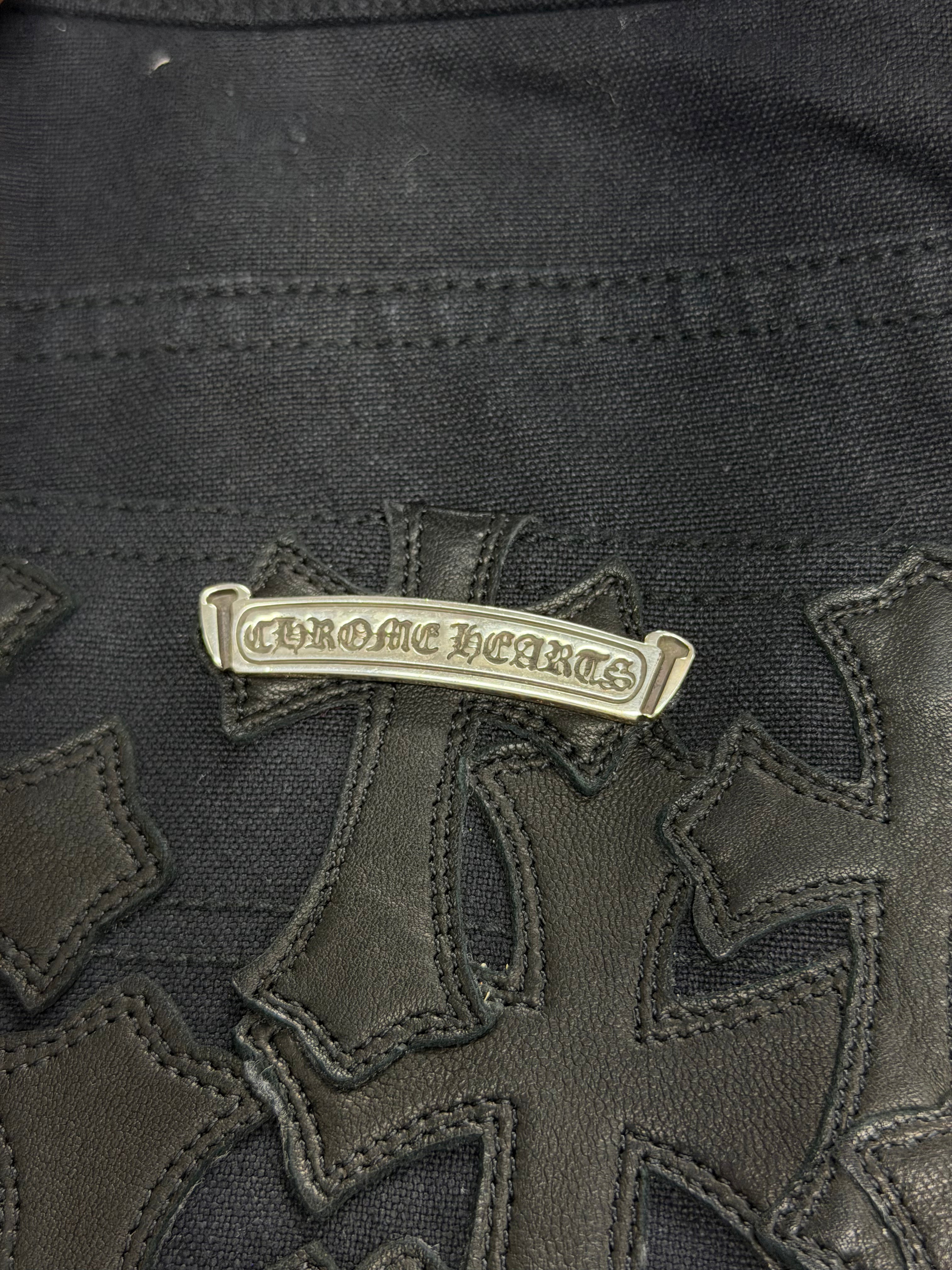 Chrome Hearts Black Back Pocket Flooded Patch Carpenter Jeans