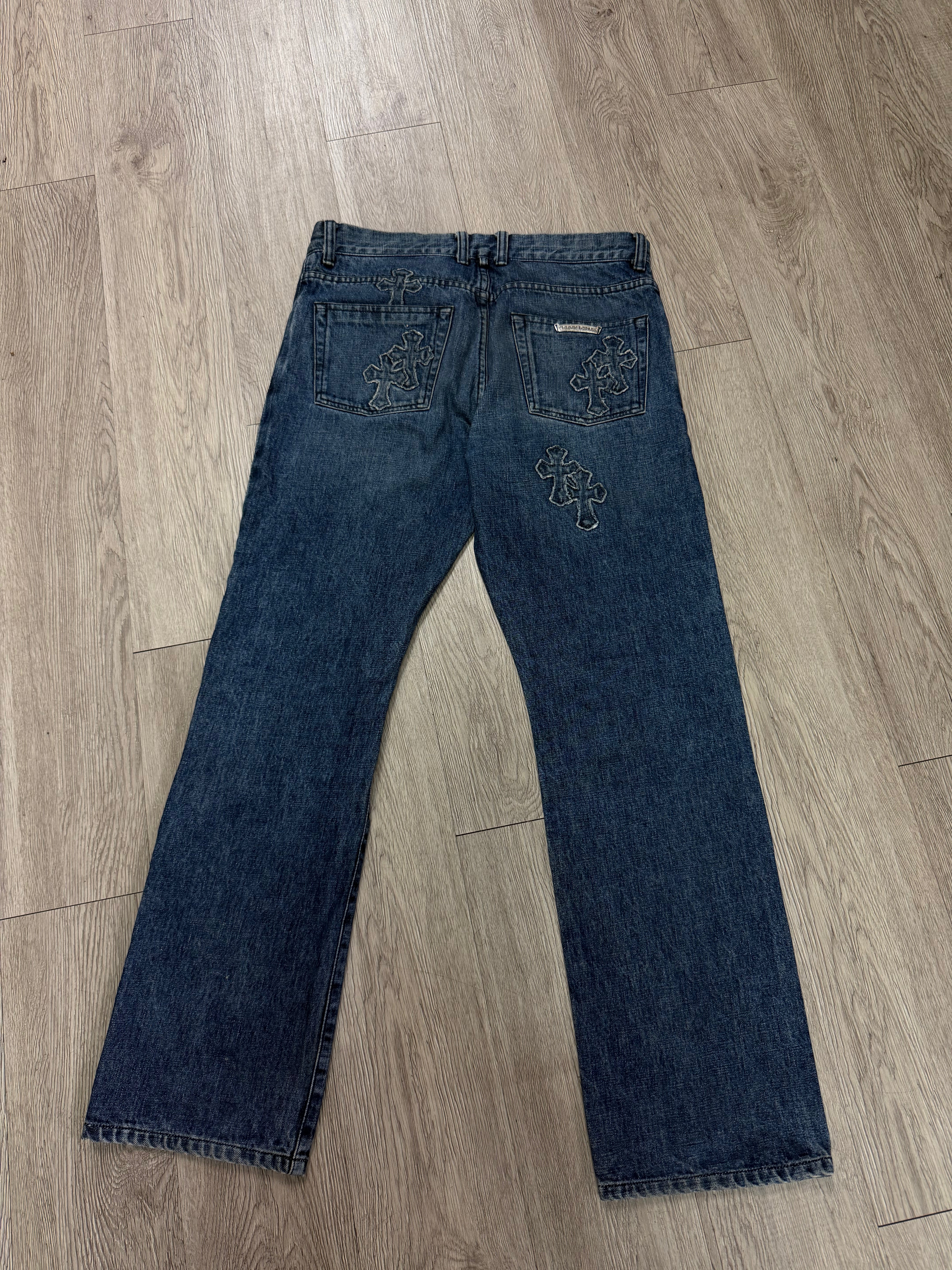 Chrome Hearts Denim Cross Patch Jeans