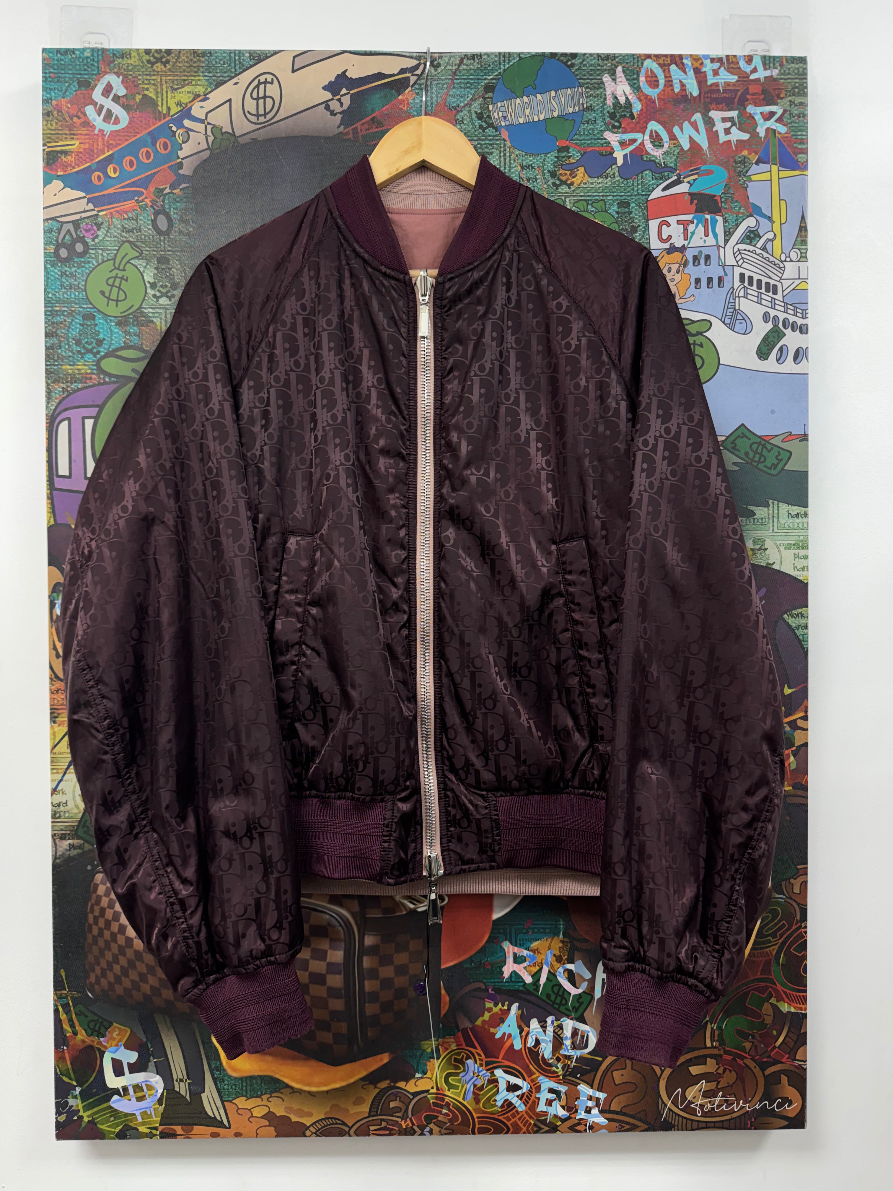Dior Burgundy Oblique Bomber Jacket