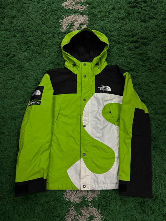 Supreme TNF Windbreaker Neon Black White Used Large N/A