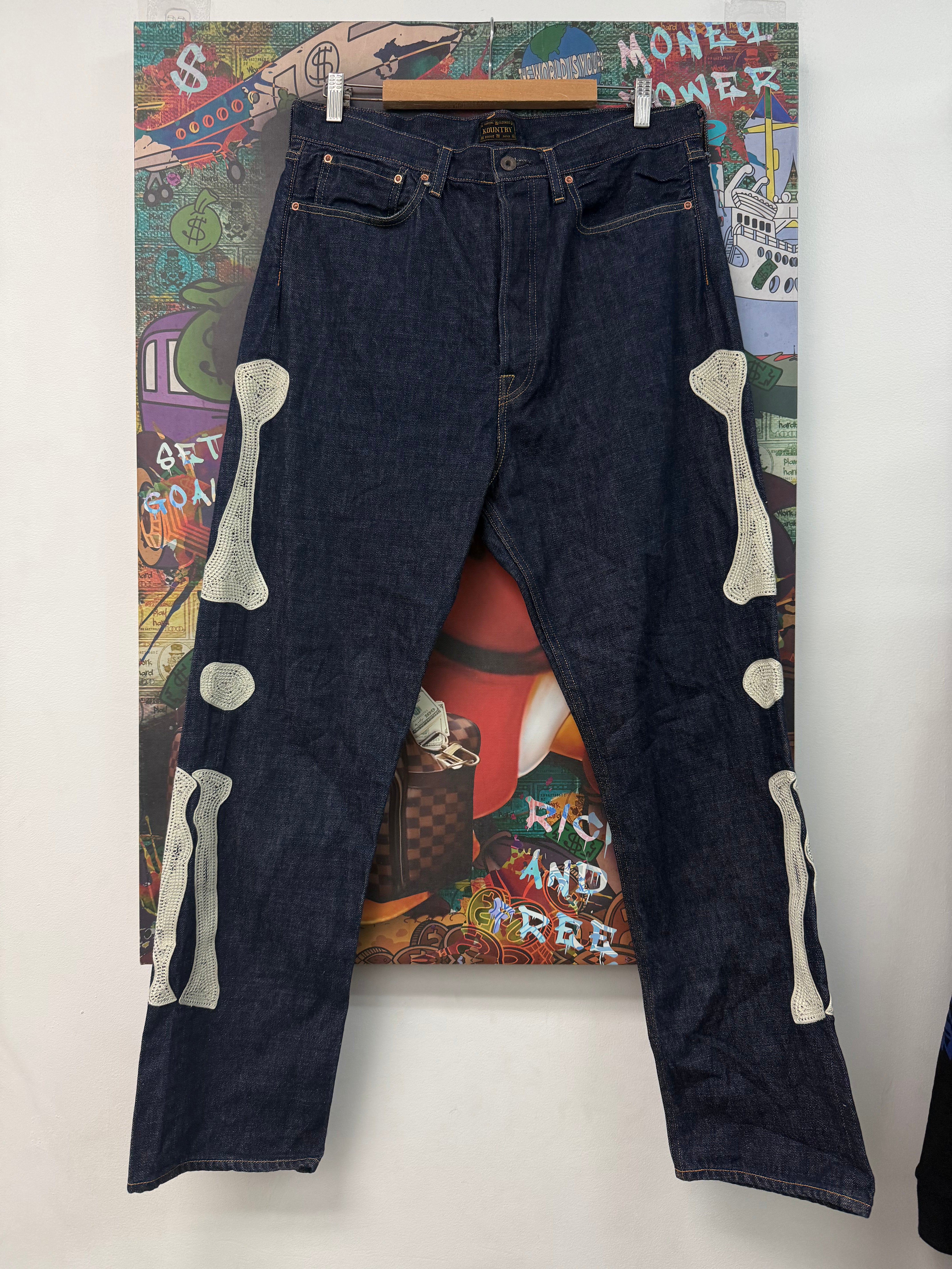 Kapital Navy Bone Jeans