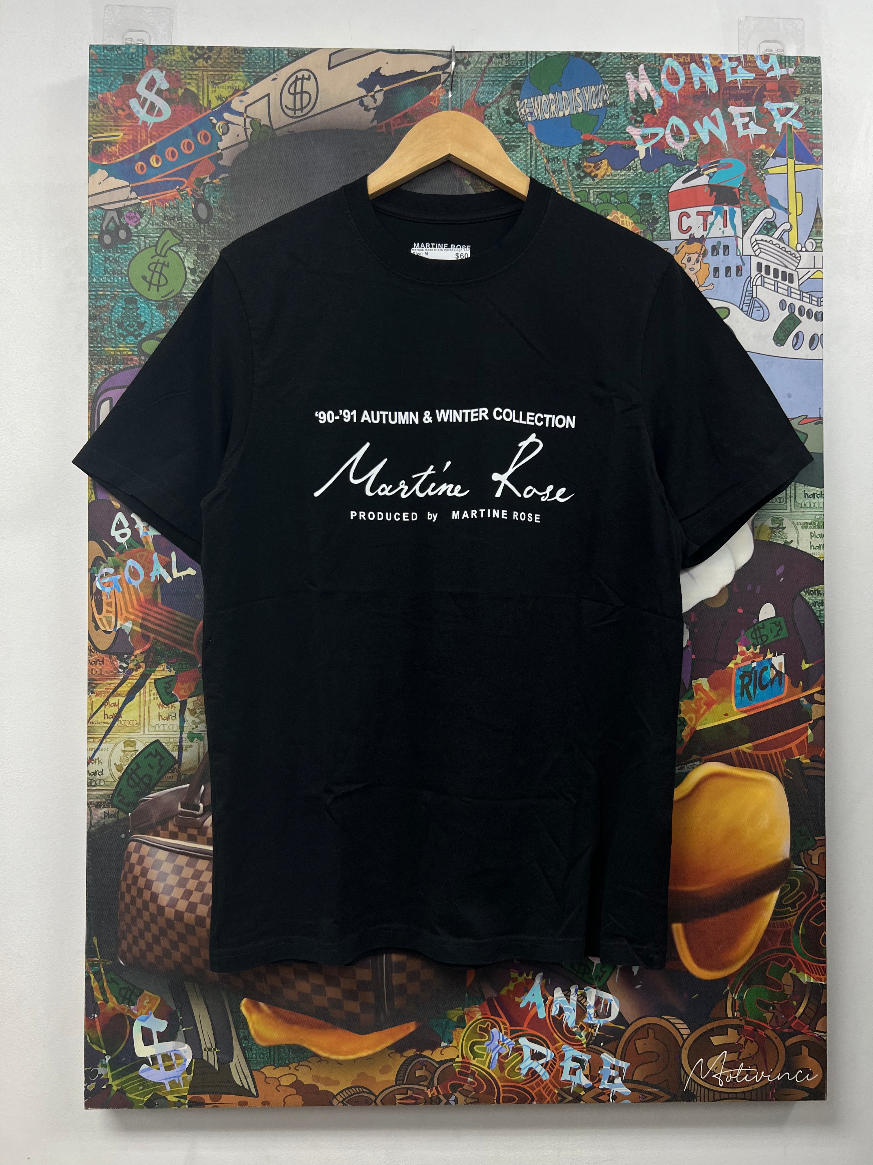 Martine Rose Black White Logo Tee