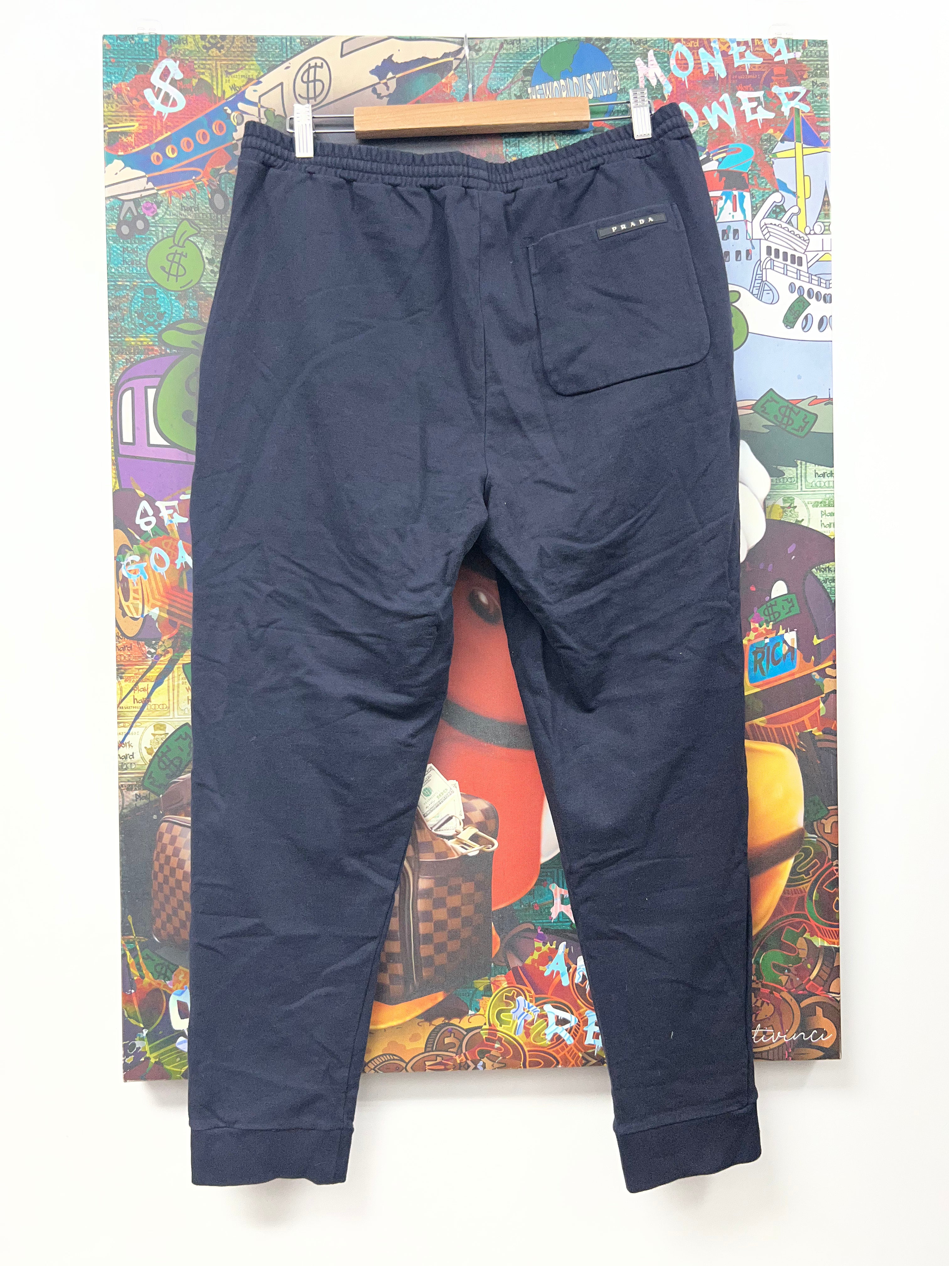 Prada Navy Pocket Logo Sneakers
