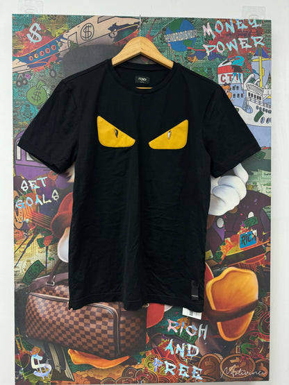 Fendi Monster Eyes Tee Black Yellow Used 48 (Small)