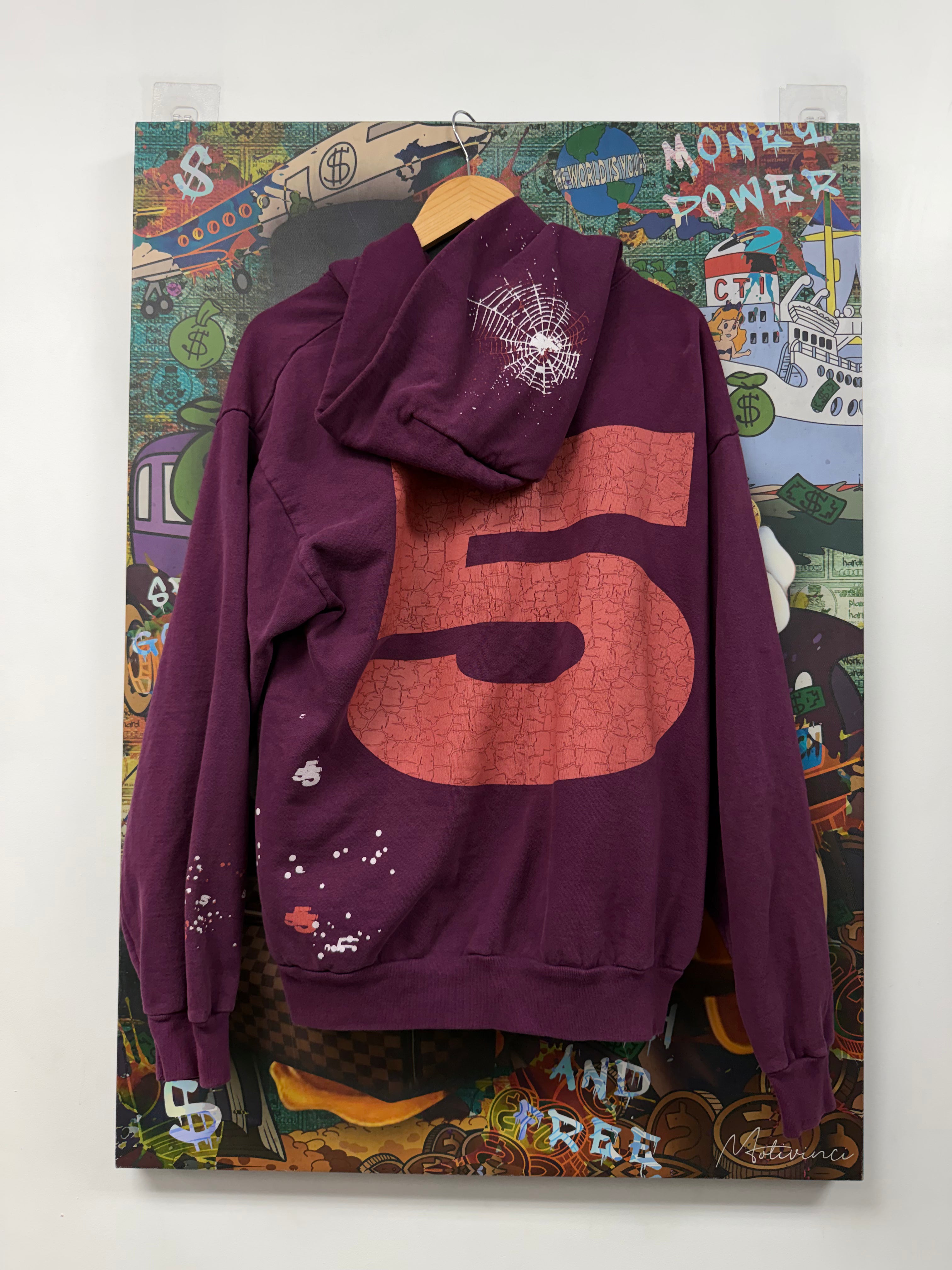 Sp5der Nocturnal Highway Purple Hoodie