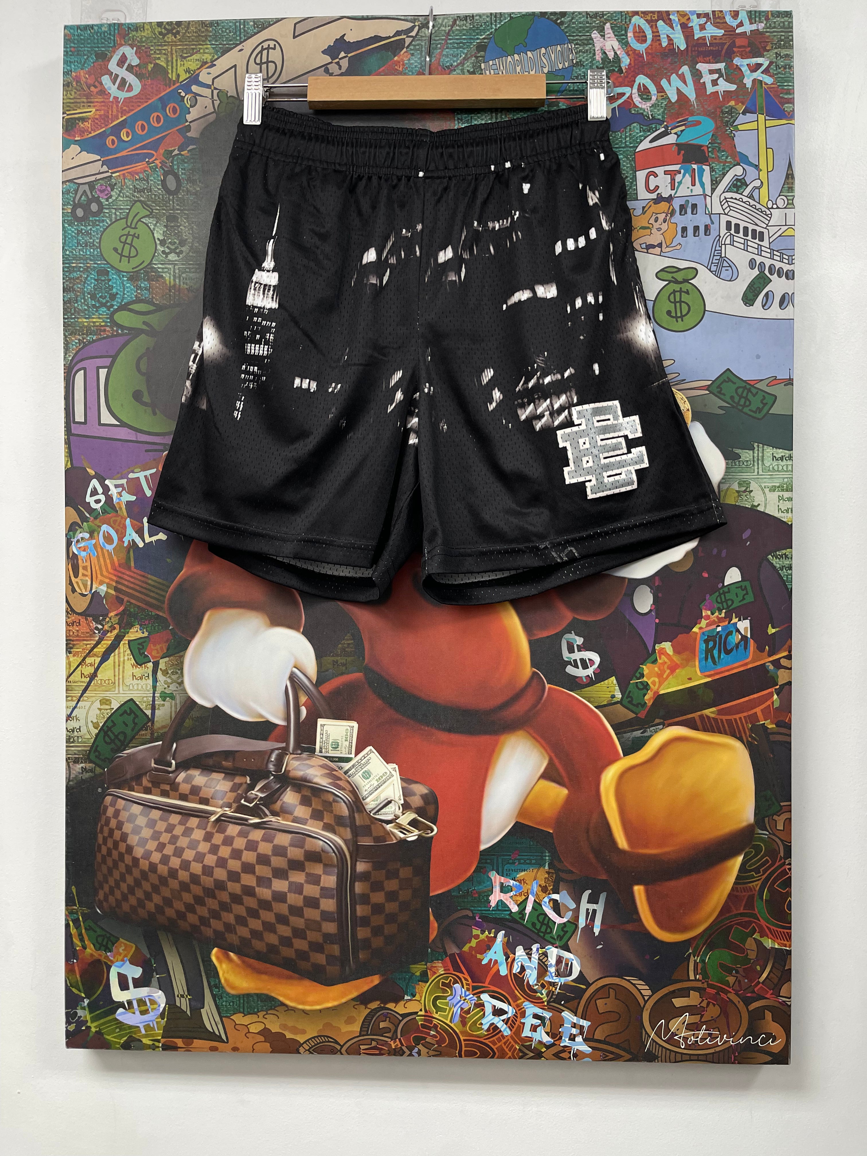 Eric Emanuel Black Skyline Shorts