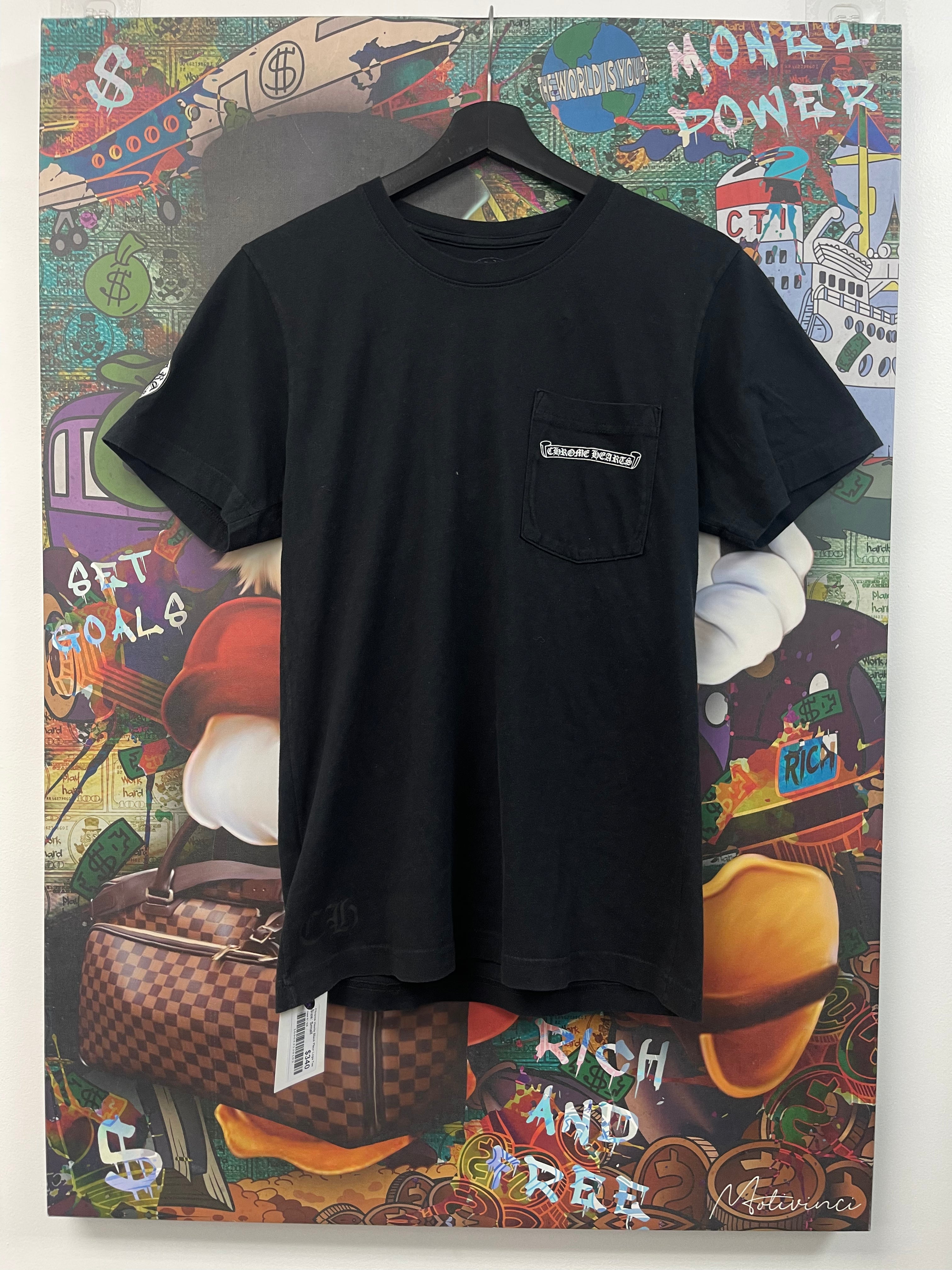 Chrome Hearts Black Fleur Logo Tee