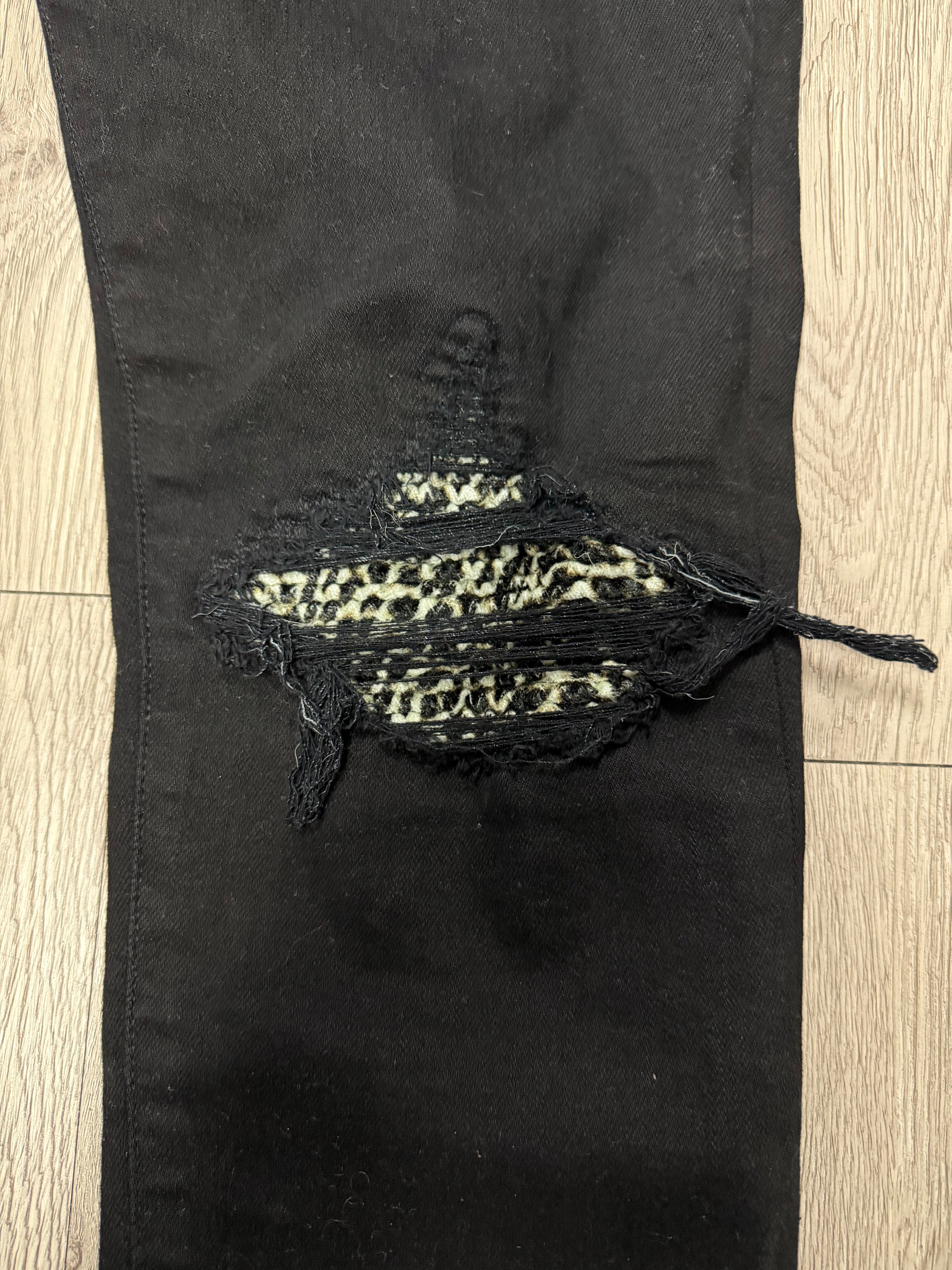 Amiri MX1 Black Cheetah Jeans