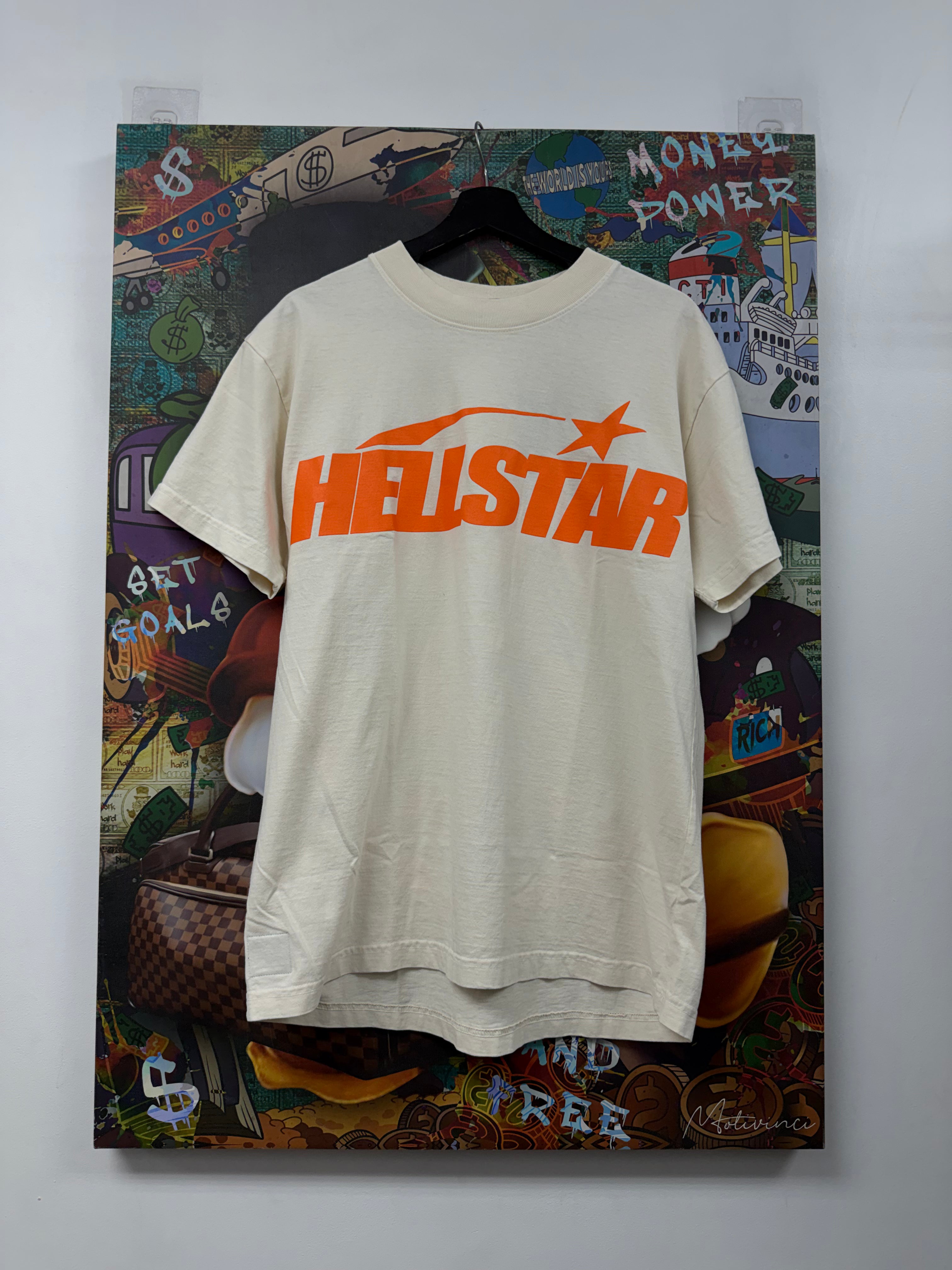 Hellstar Classic Logo Orange Cream Tee