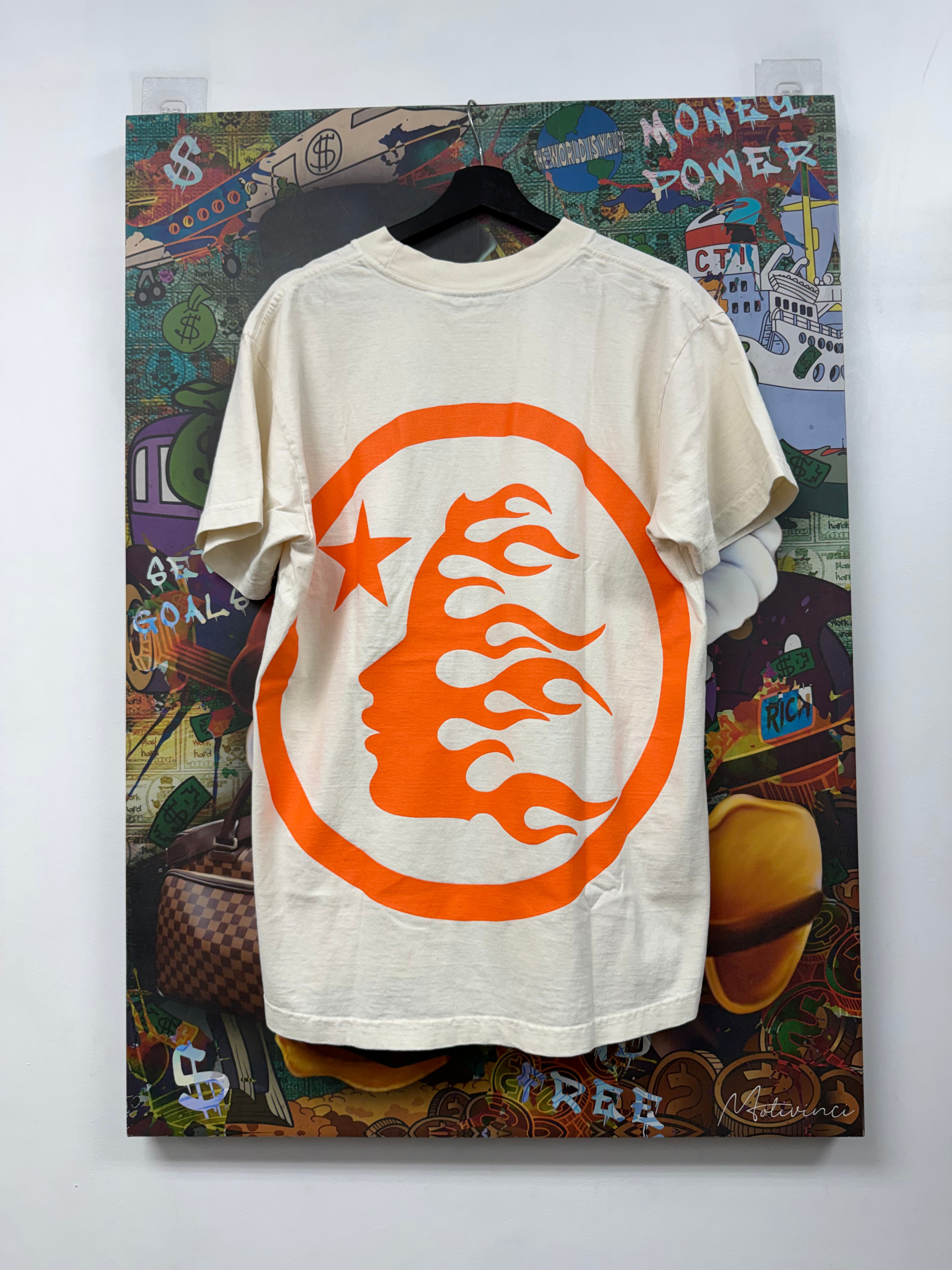 Hellstar Classic Logo Orange Cream Tee