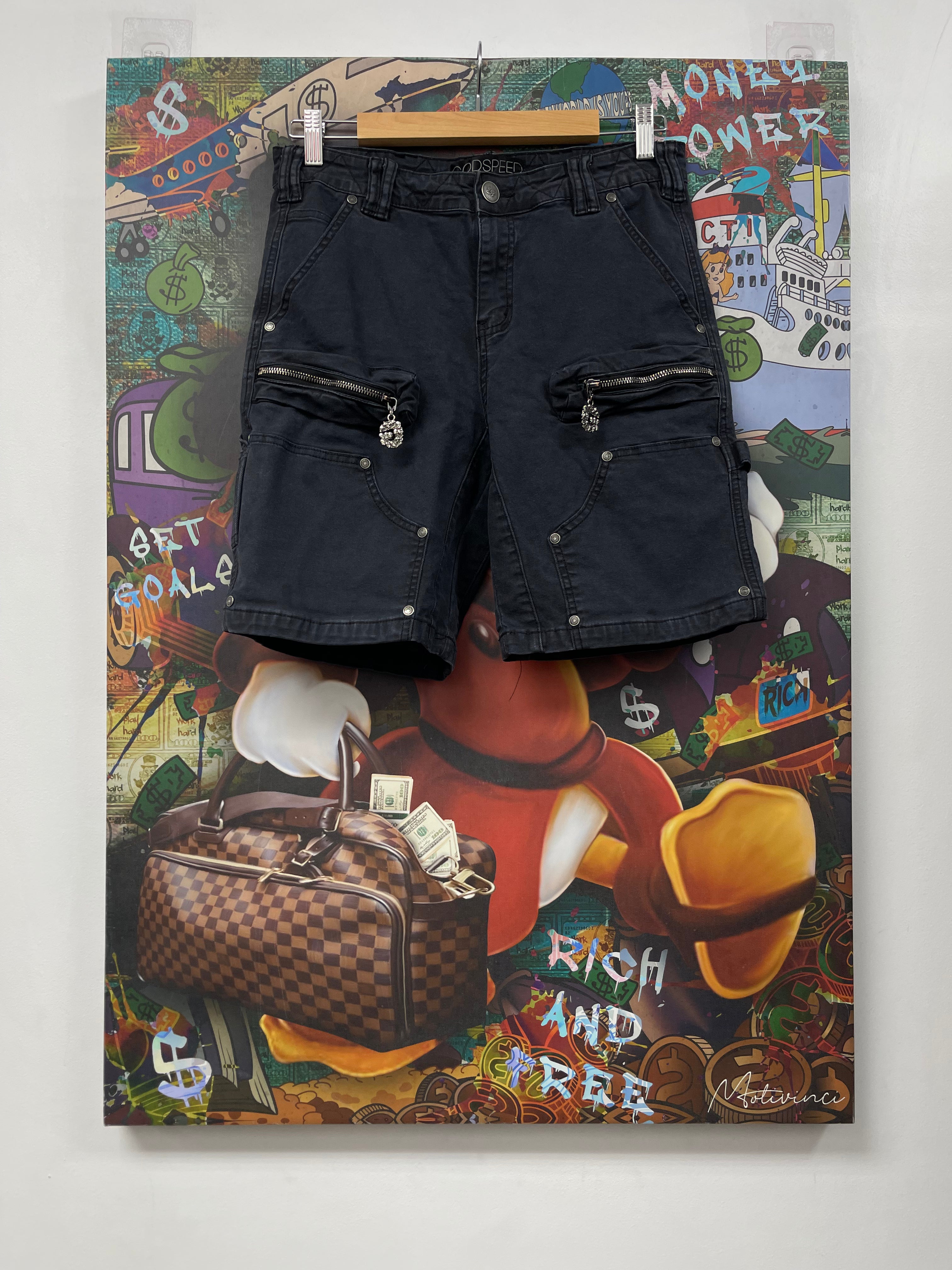 Godspeed Black Double Knee Shorts