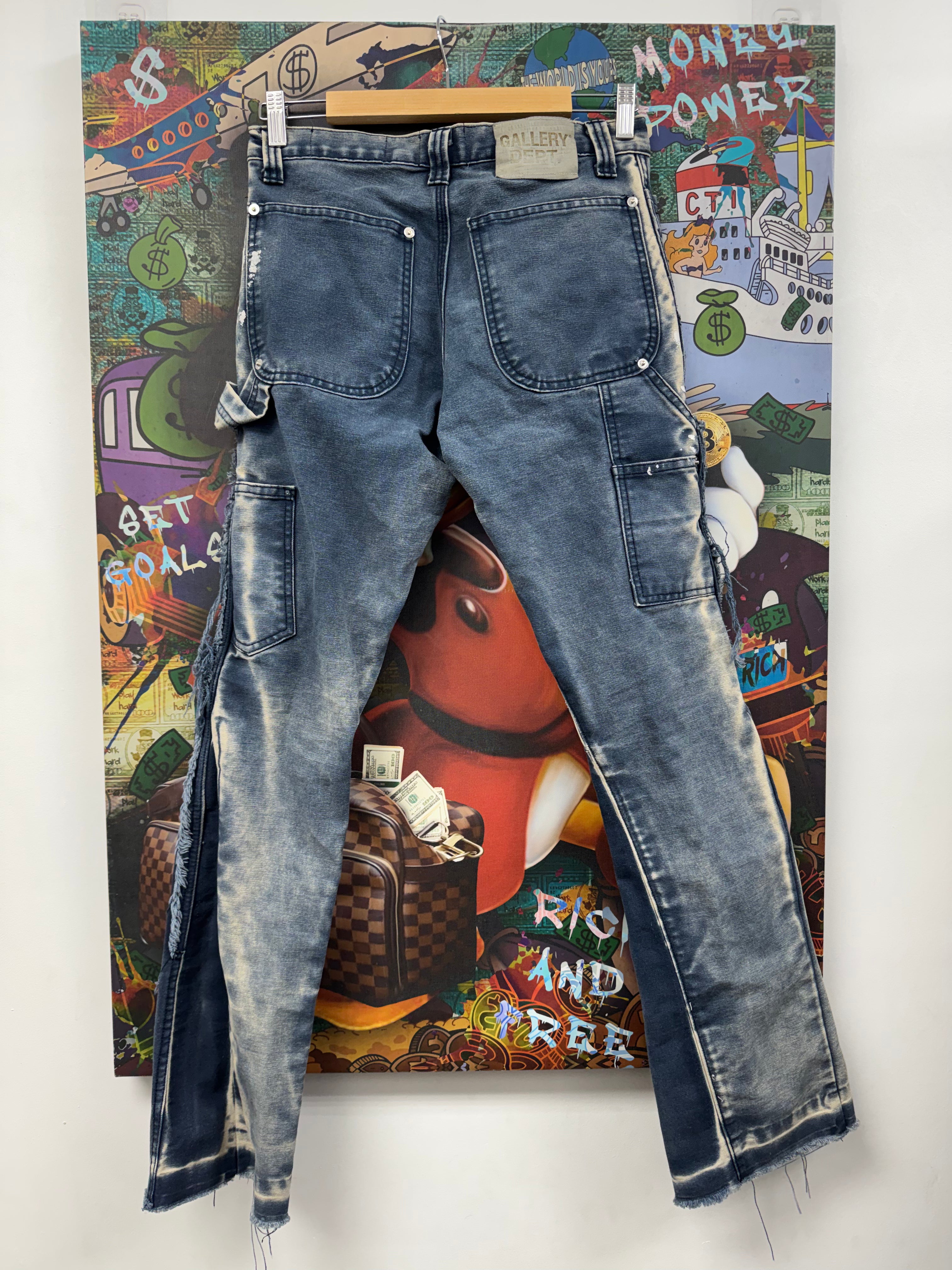 Gallery Dept Navy Flared (Replacement Button) Jeans