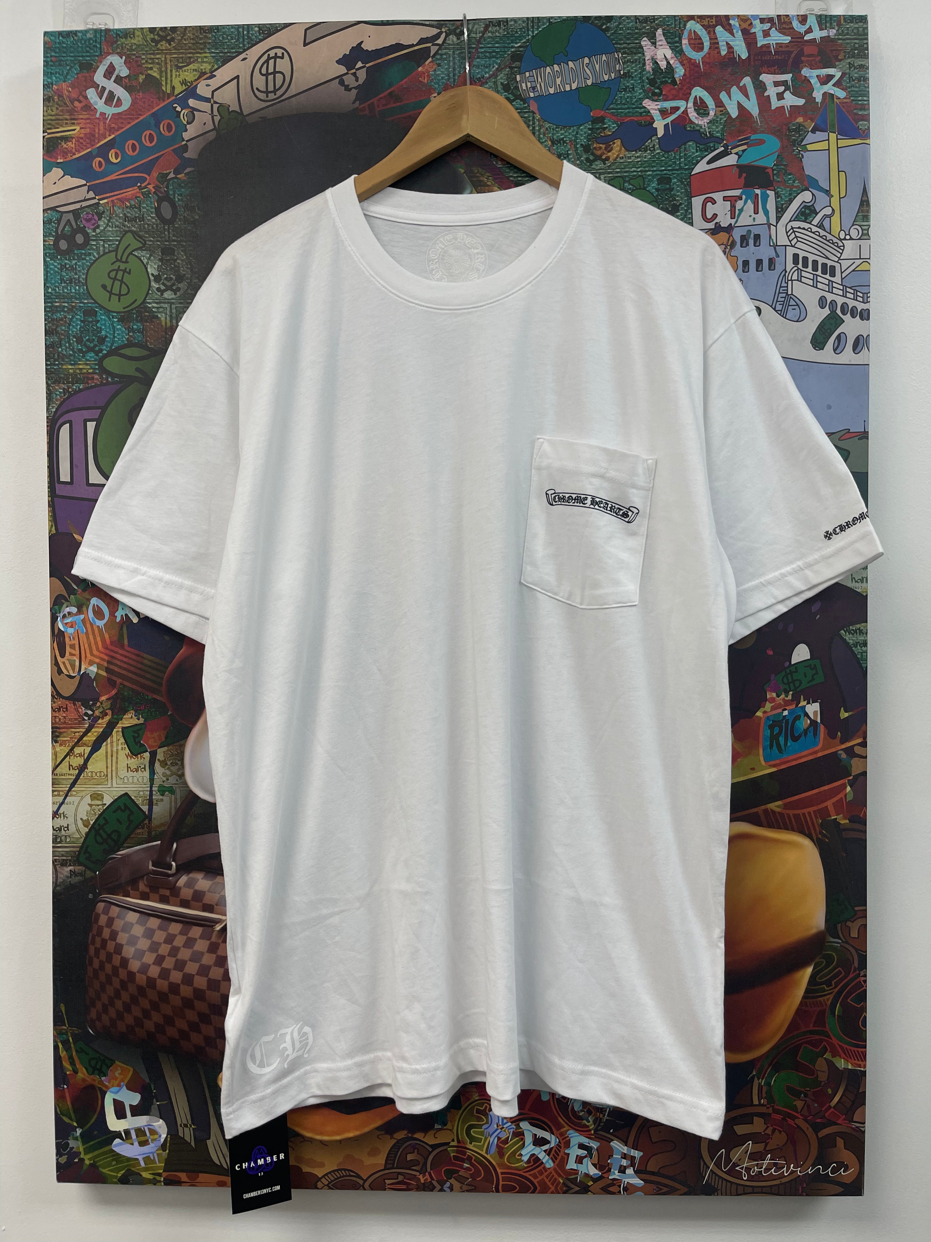 Chrome Hearts White Scroll Logo Tee