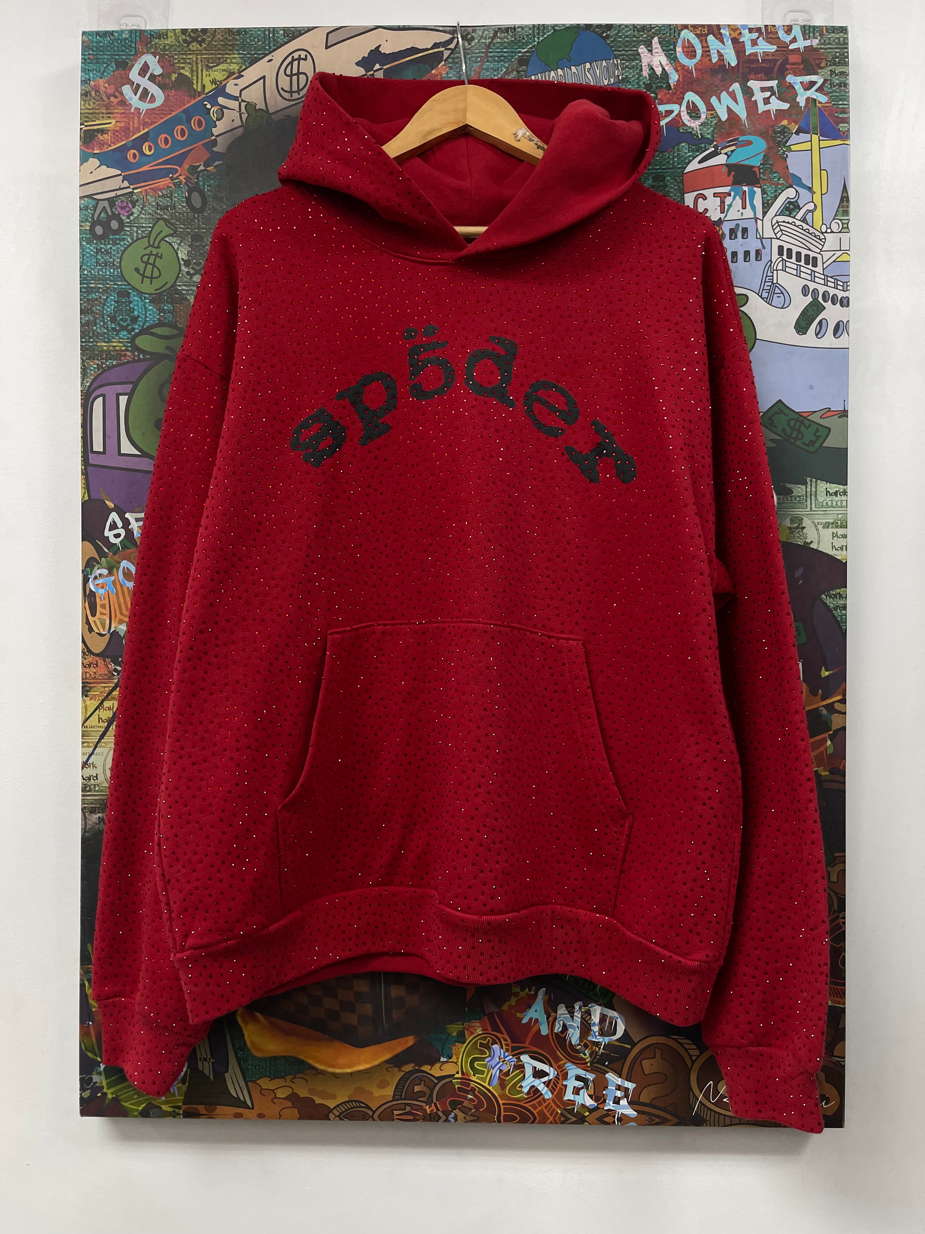 Sp5der Red VVS Hoodie