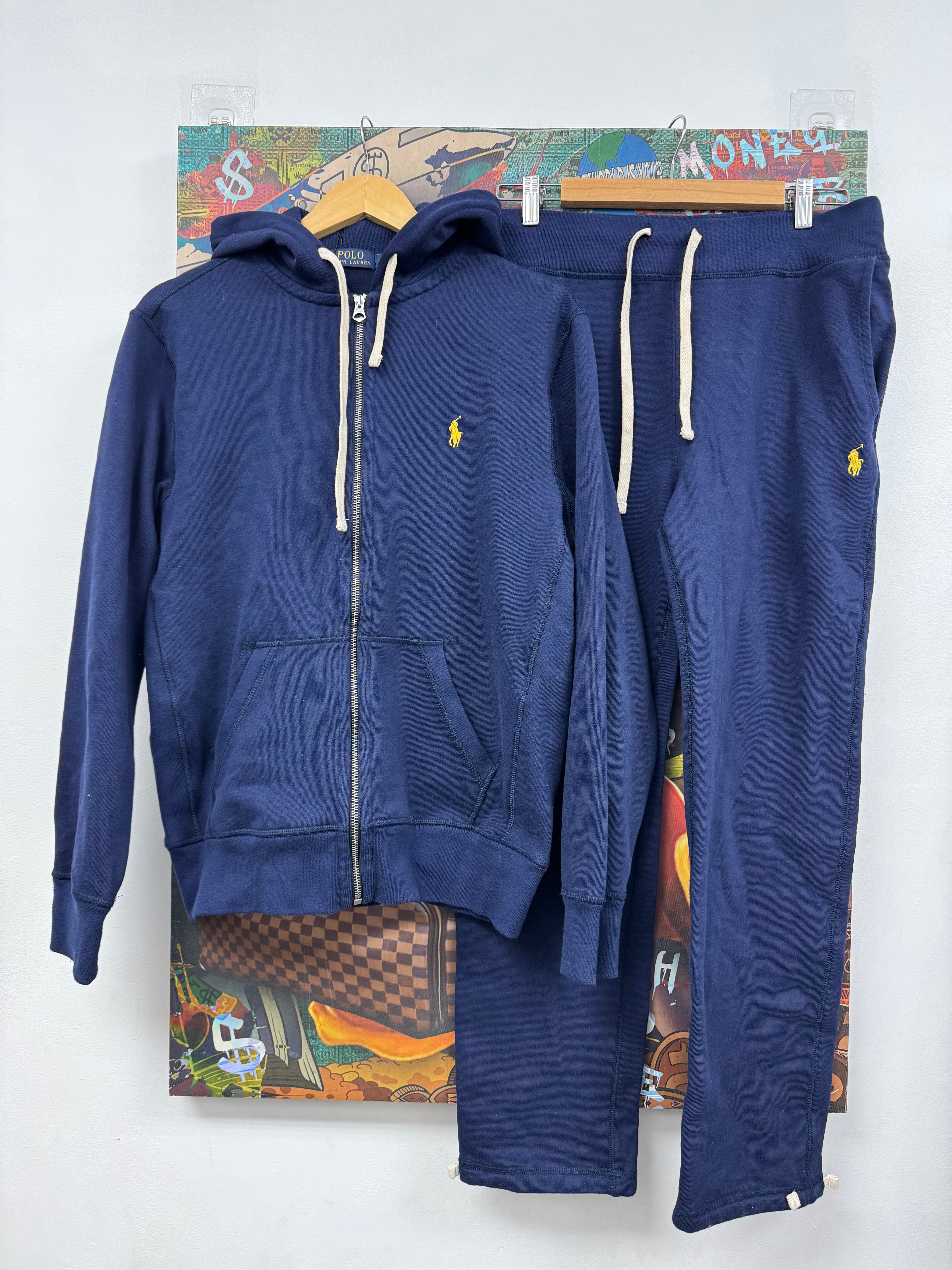 Polo Navy Yellow Sweatsuit