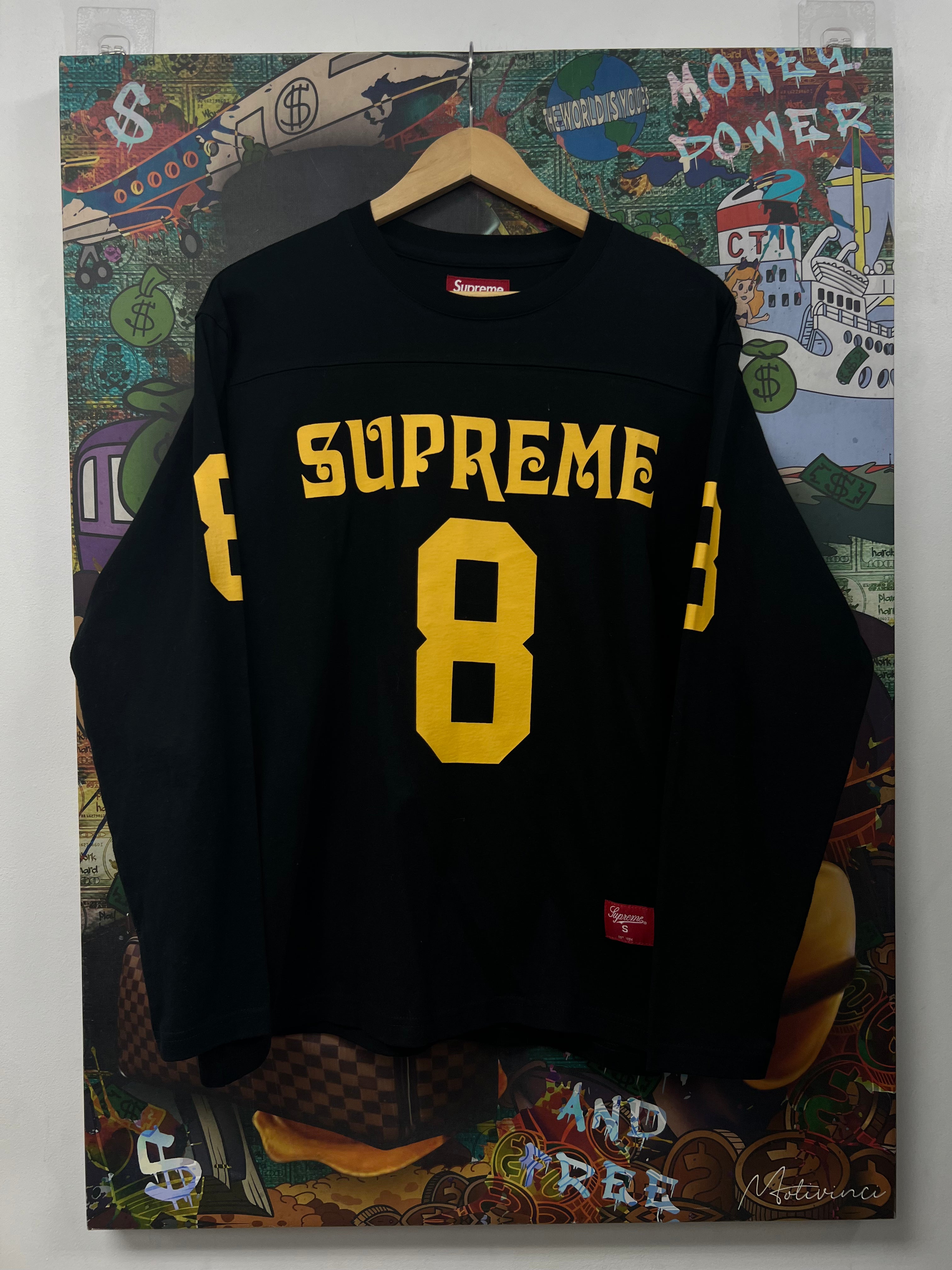 Supreme Black Yellow Affiliated Long Sleeve