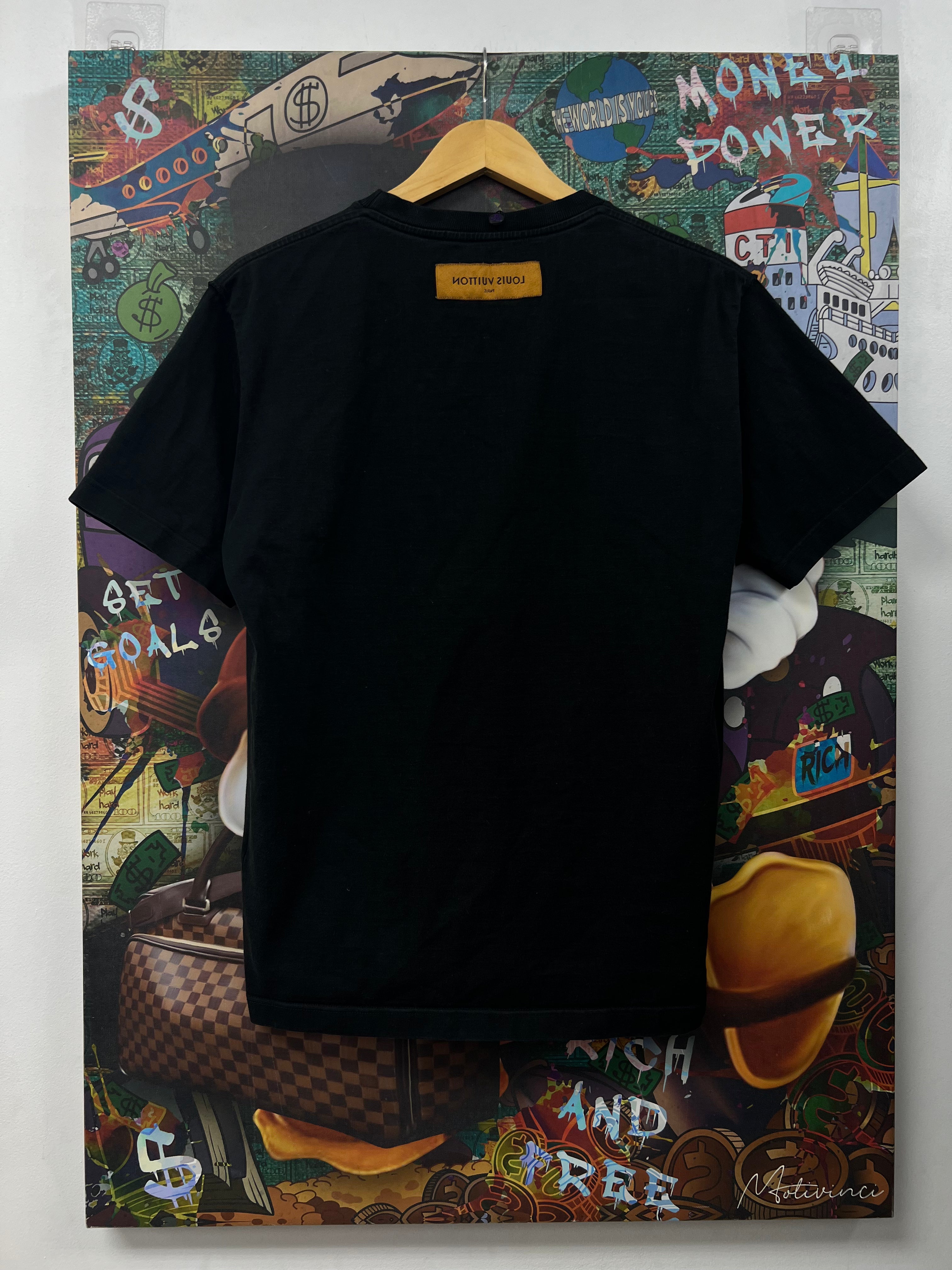 LV Black White Alphabet Tee