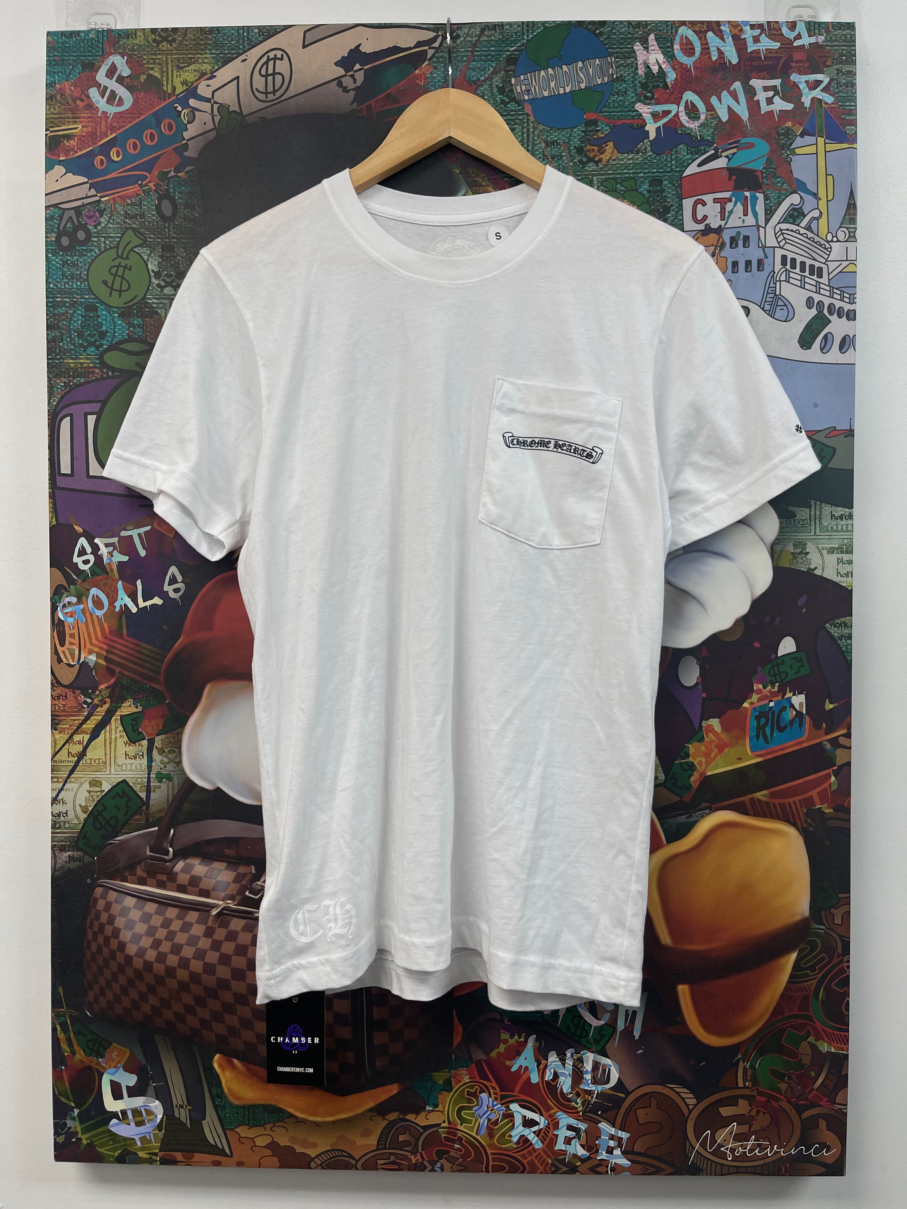 Chrome Hearts White Scroll Logo Tee