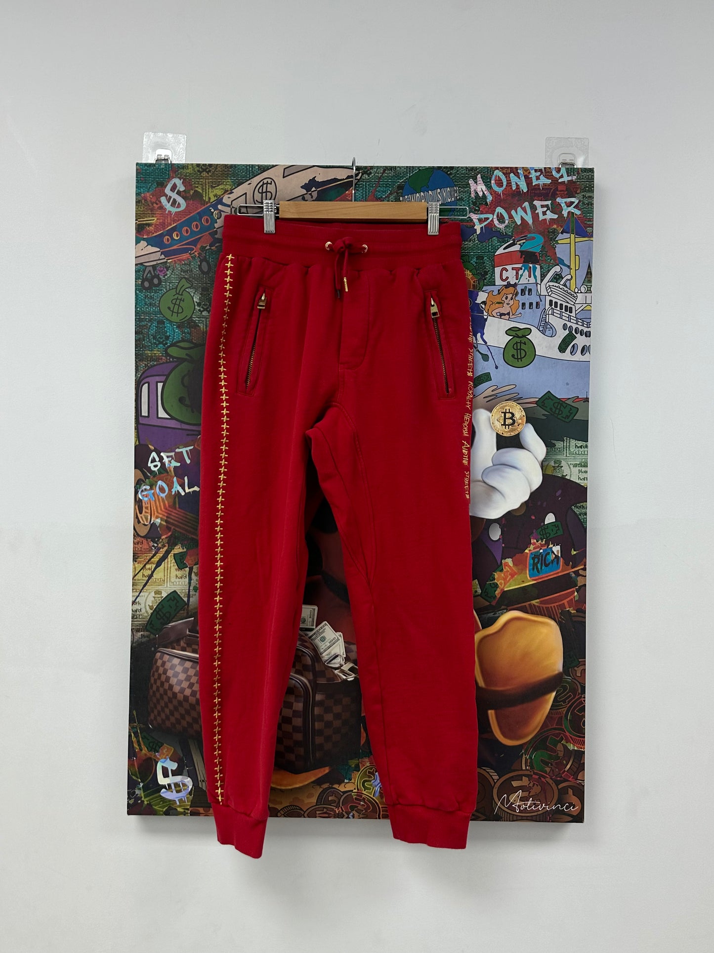 Ksubi Sweats Red Gold Used Small