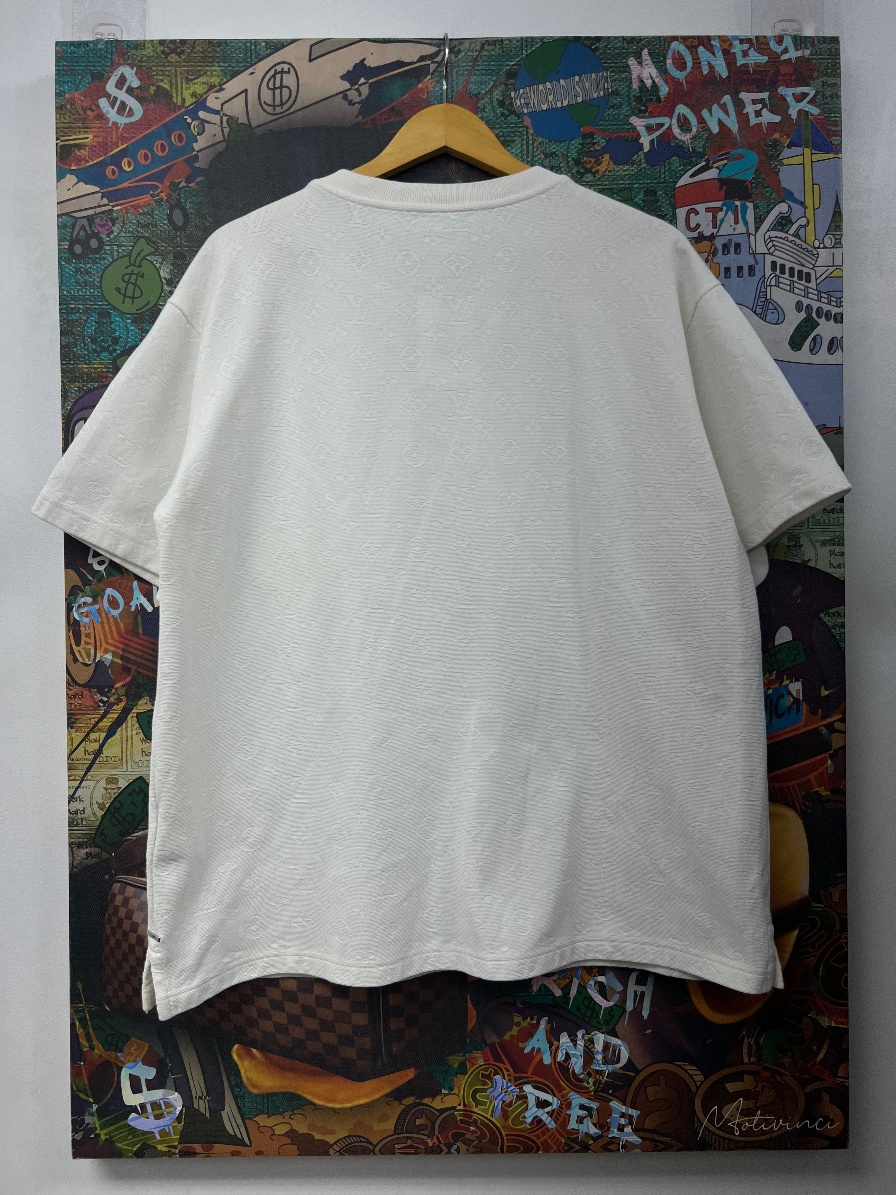 Louis Vuitton White 3D Pocket Monogram Tee