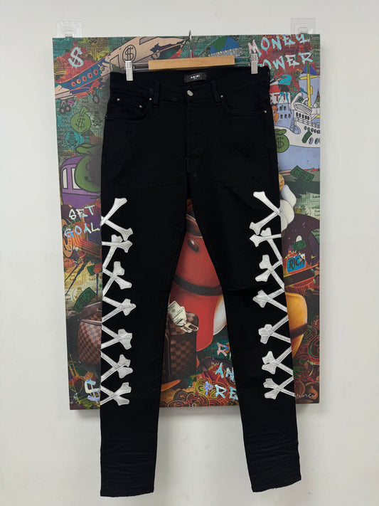 Amiri Silver Bone Jeans  Used 34 N/A