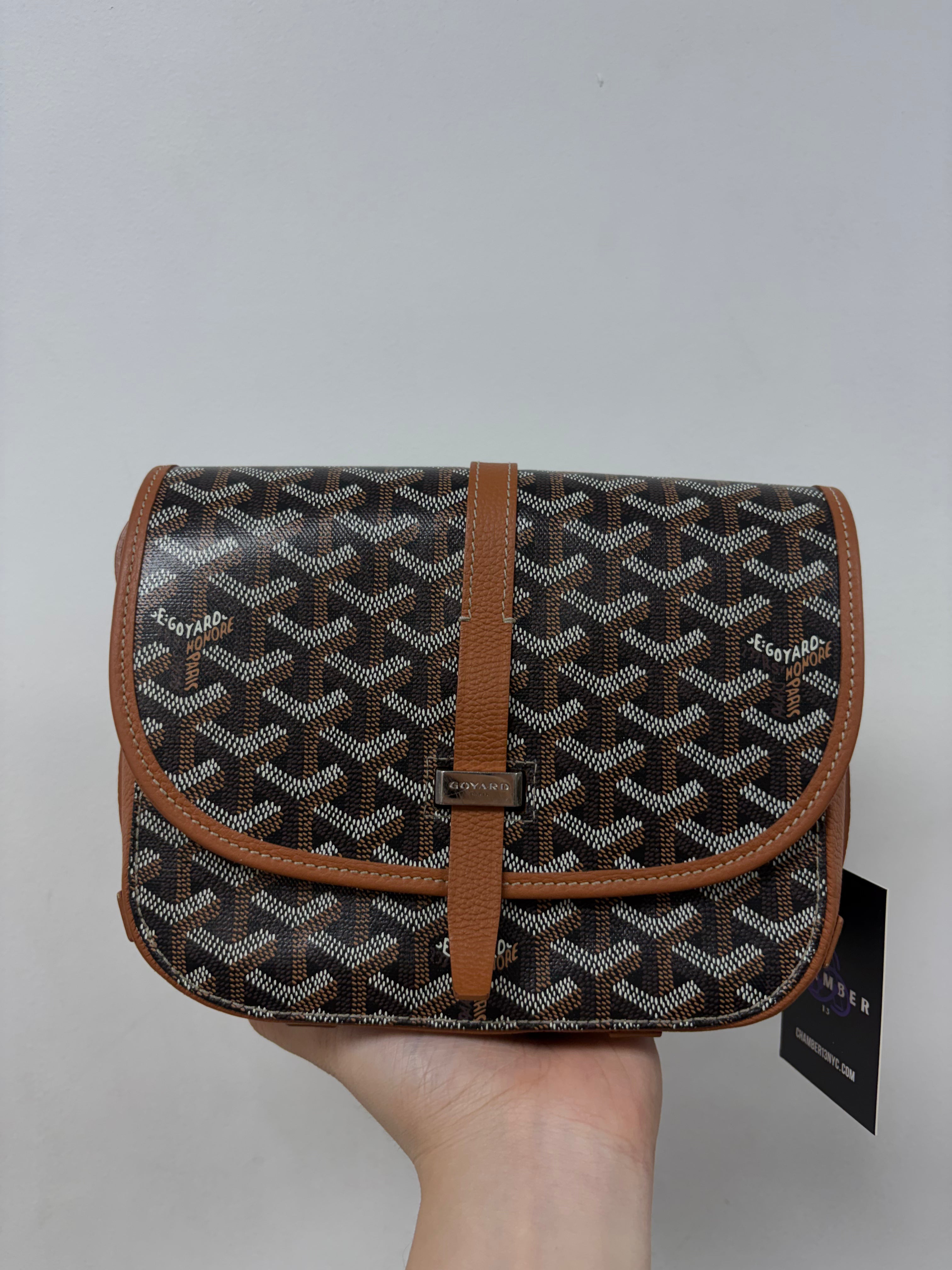 Goyard Tan Brown Belvedere Bag