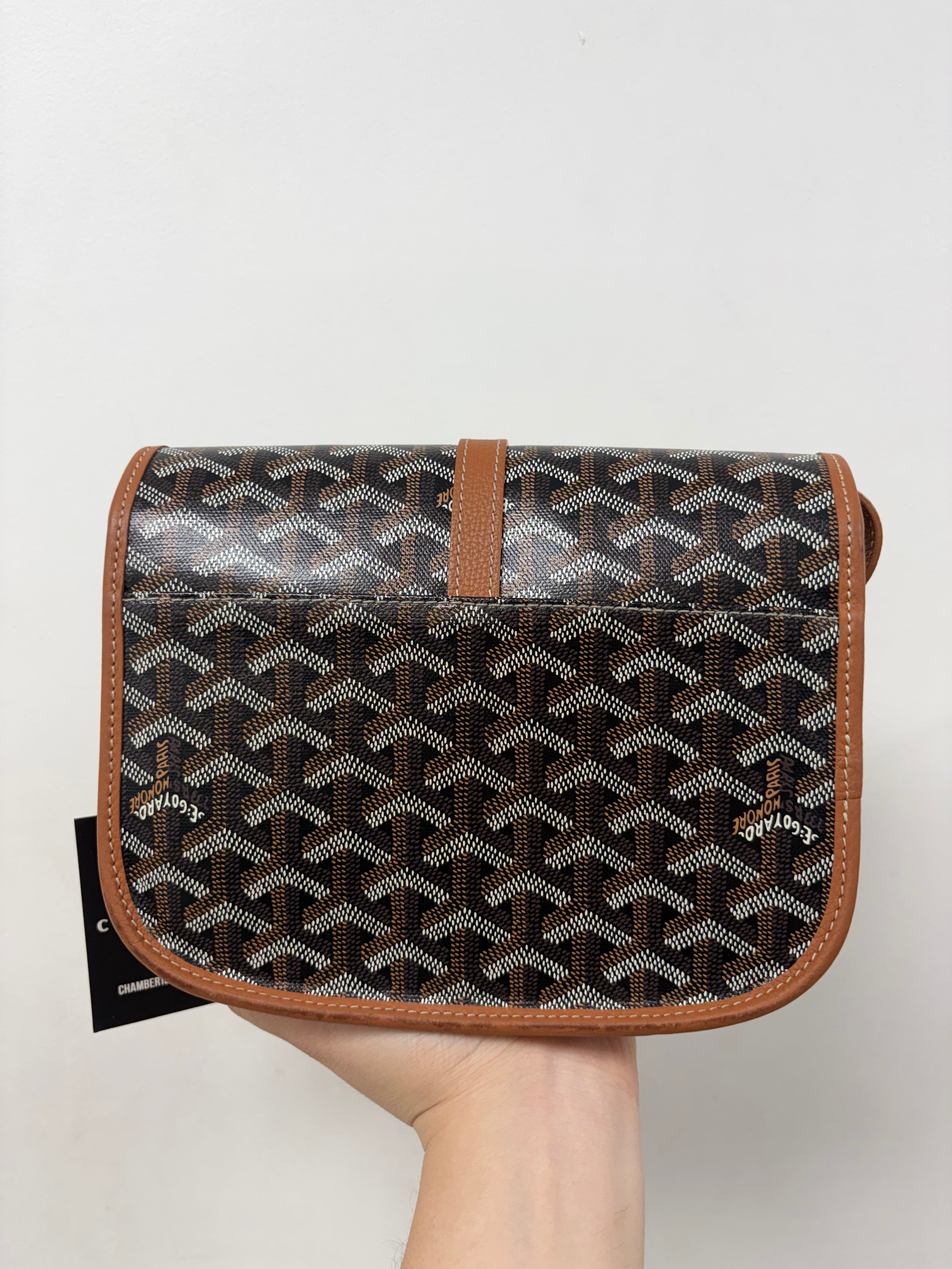 Goyard Tan Brown Belvedere Bag