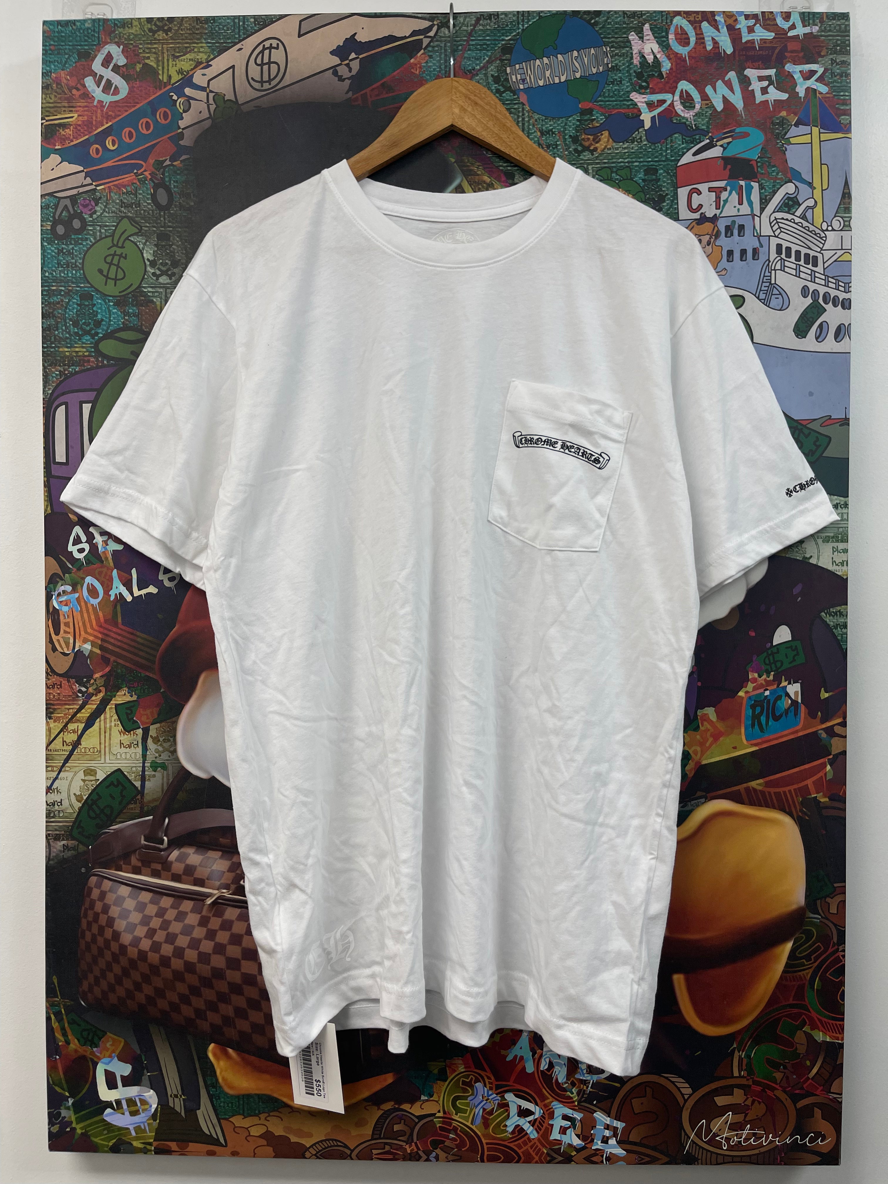 Chrome Hearts White Scroll Logo Tee