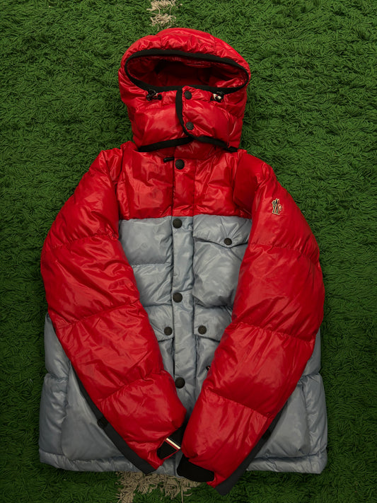 Moncler Grenoble Puffer Jacket Red Baby Blue 5(XL)