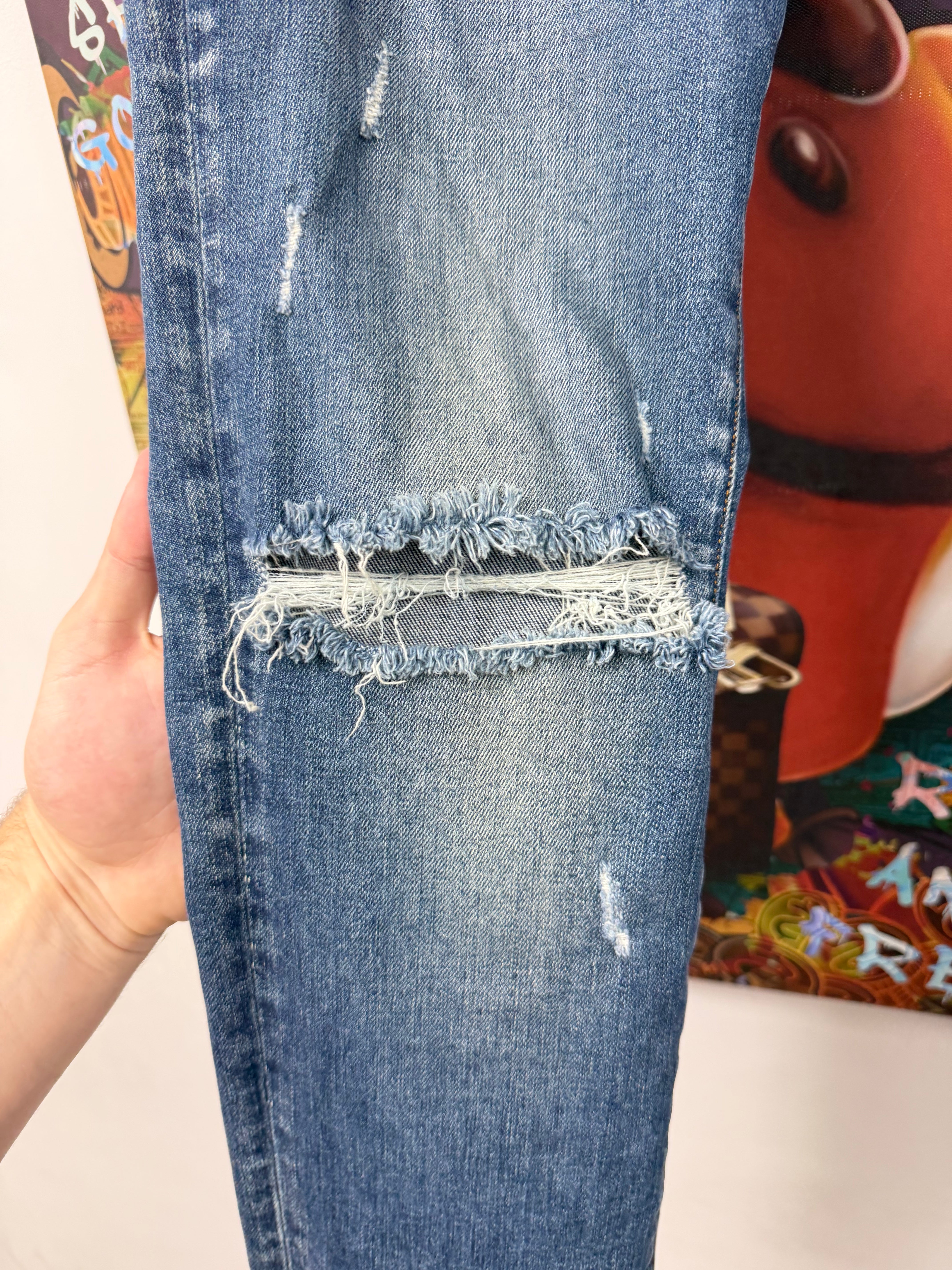 Amiri Deep Classic Plain Thrasher Jeans