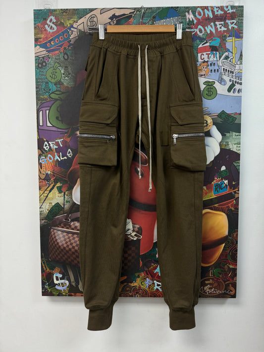 Rick Owens Olive Cargo Pants