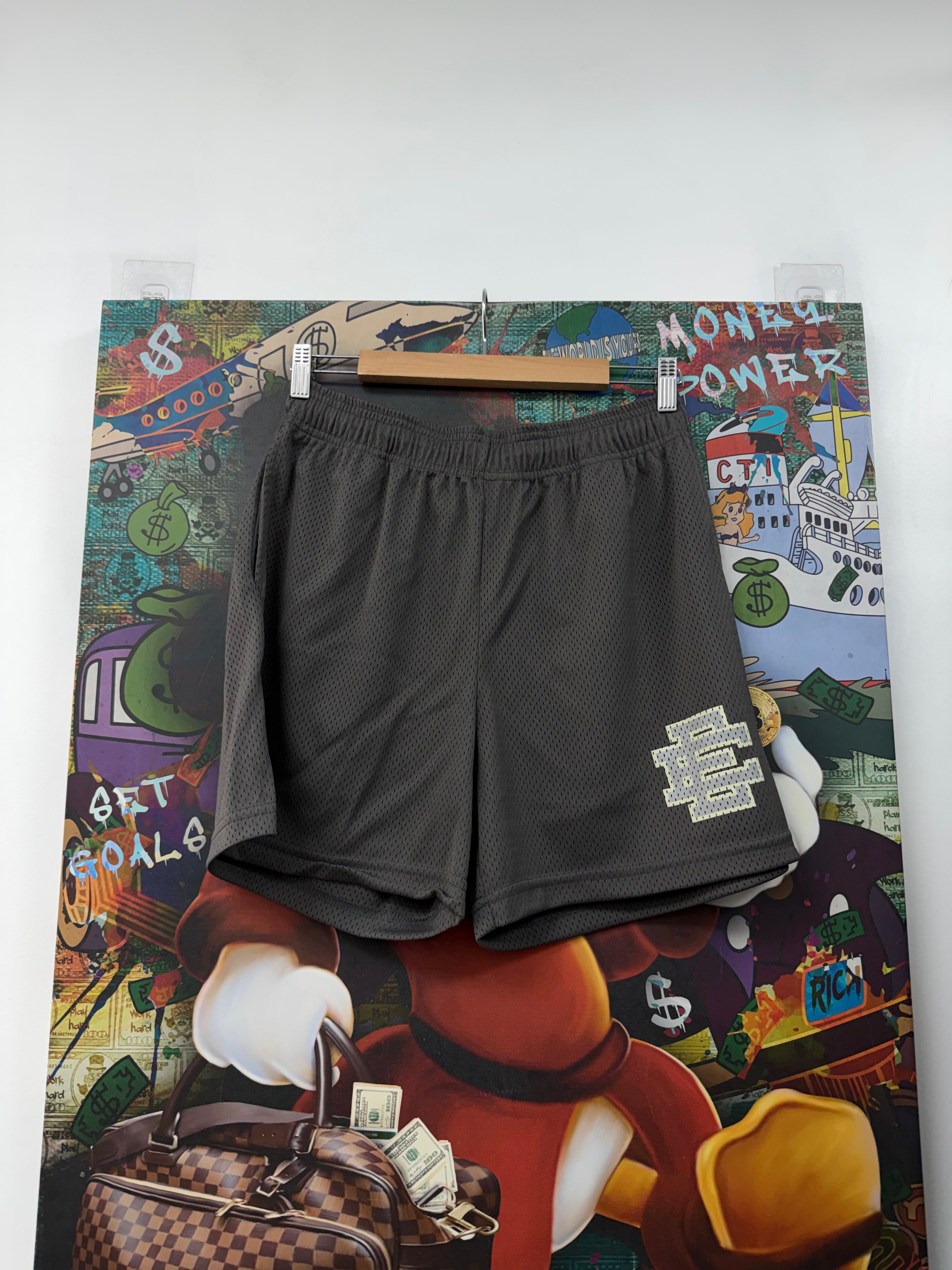 Eric Emanuel Stone Grey Cream Shorts