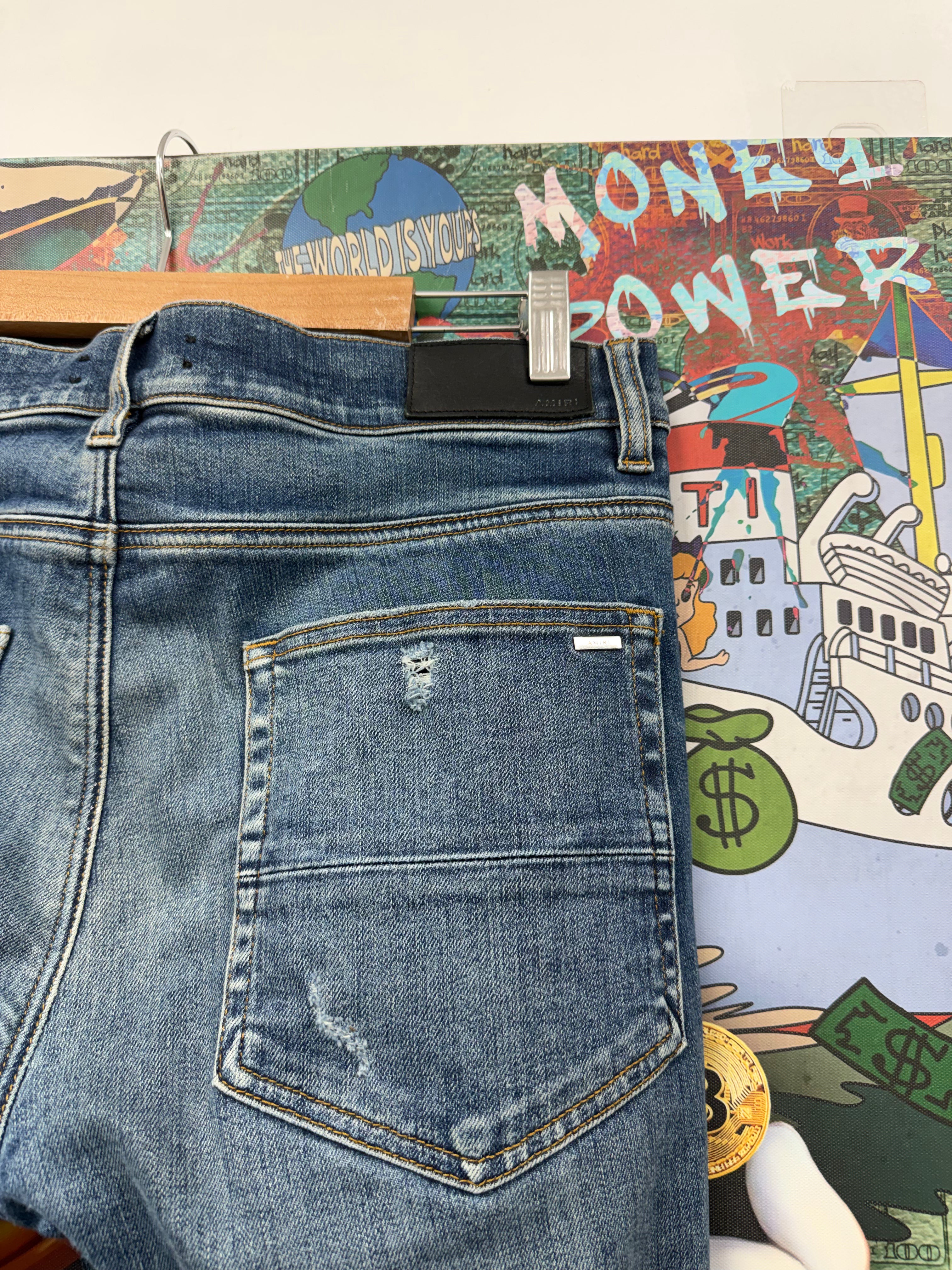Amiri Deep Classic Plain Thrasher Jeans