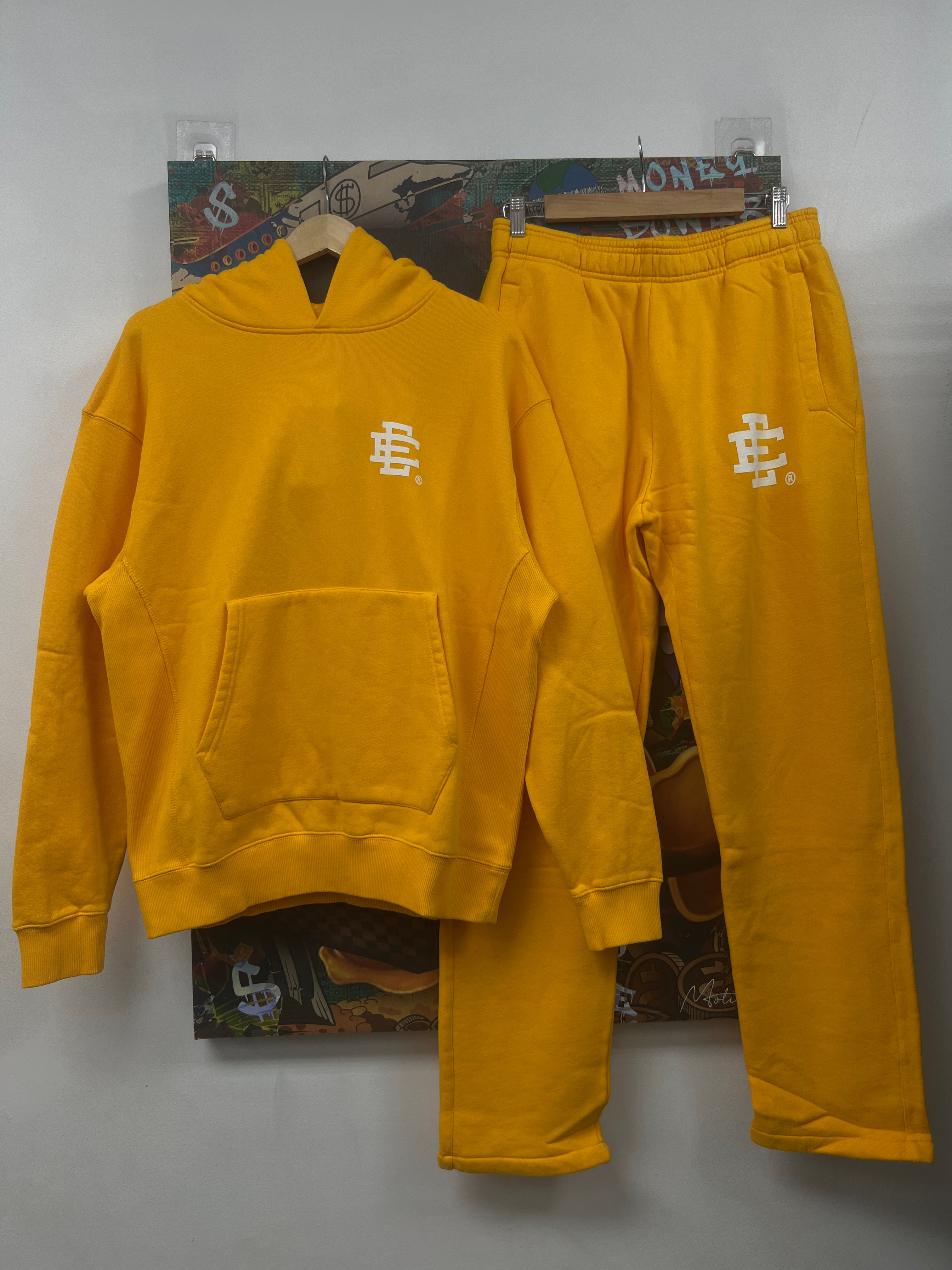 Eric Emanuel Yellow White Sweatsuit