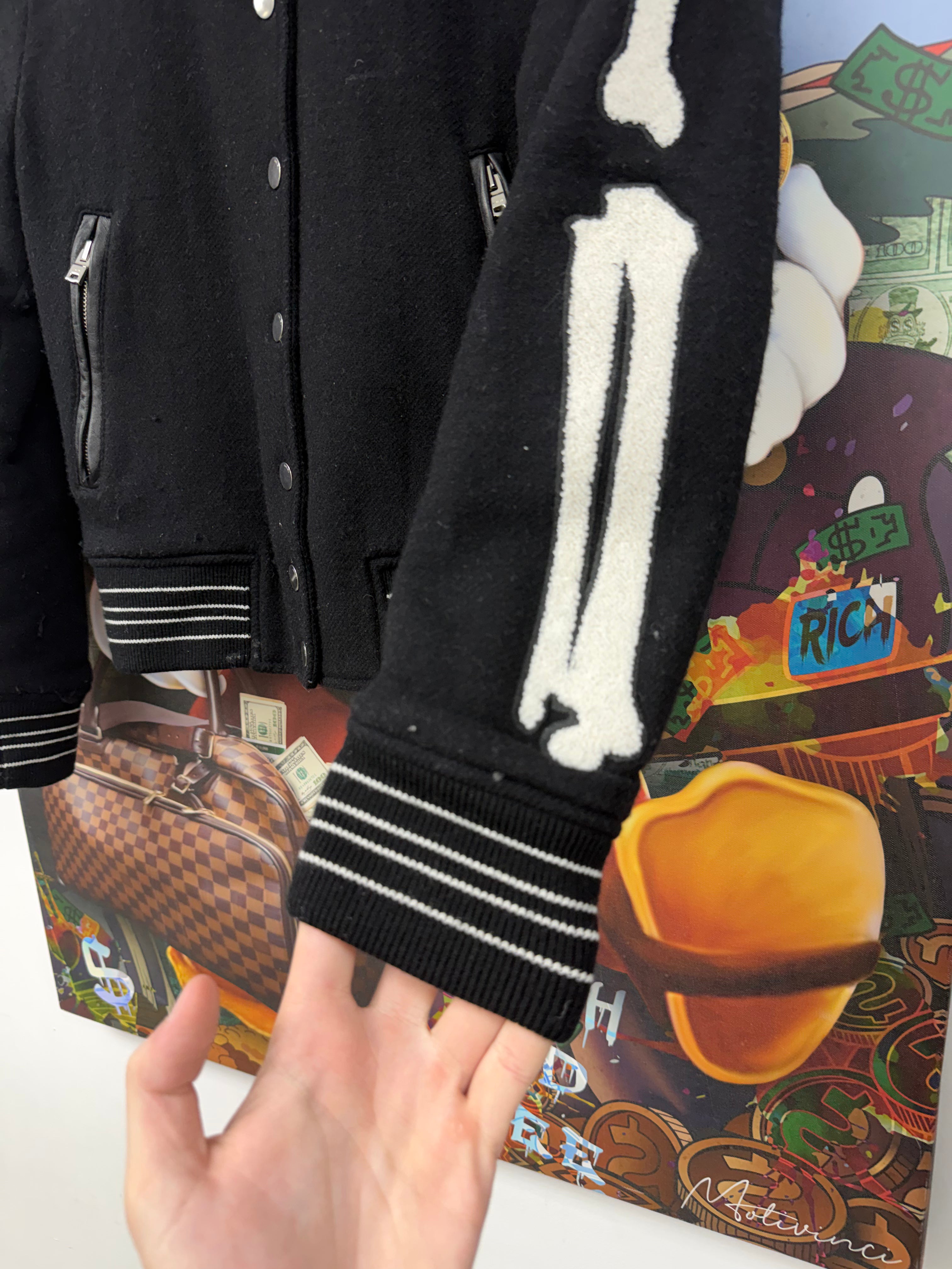 Amiri Black Bone Varsity (Women’s) Jacket