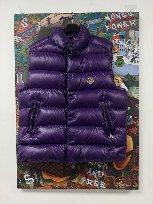 Moncler Puffer Vest Purple Used 5 (XL) N/A