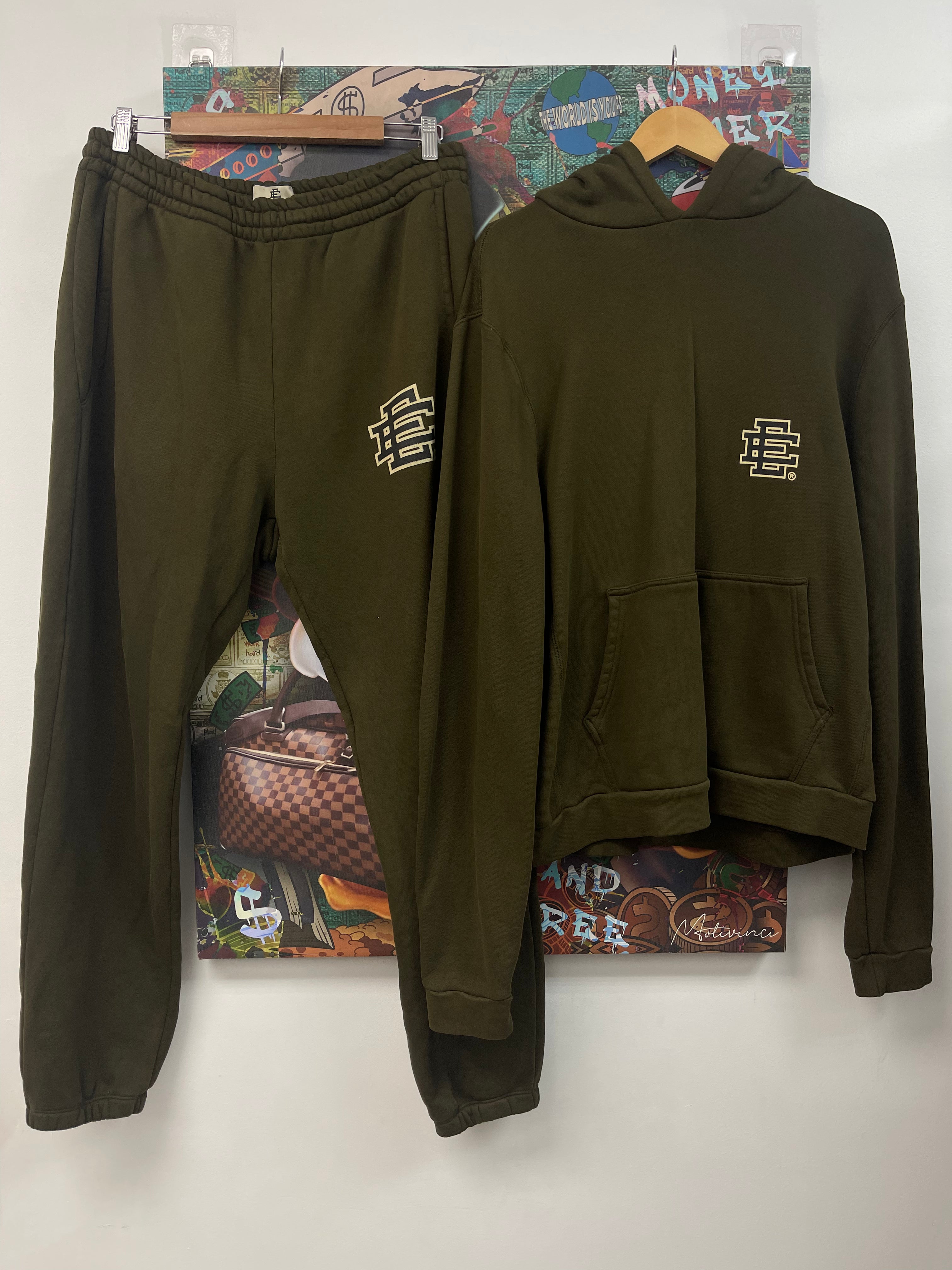 Eric Emanuel Olive Black Sweatsuit