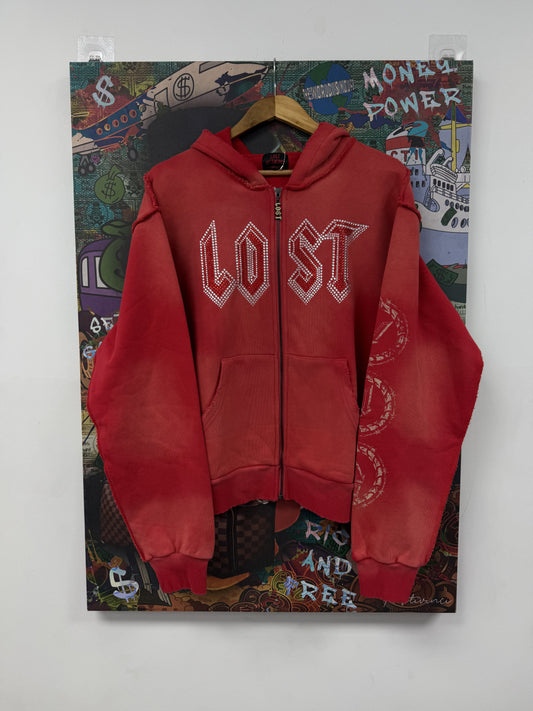 LOST Intricacy Zip Up Faded Red