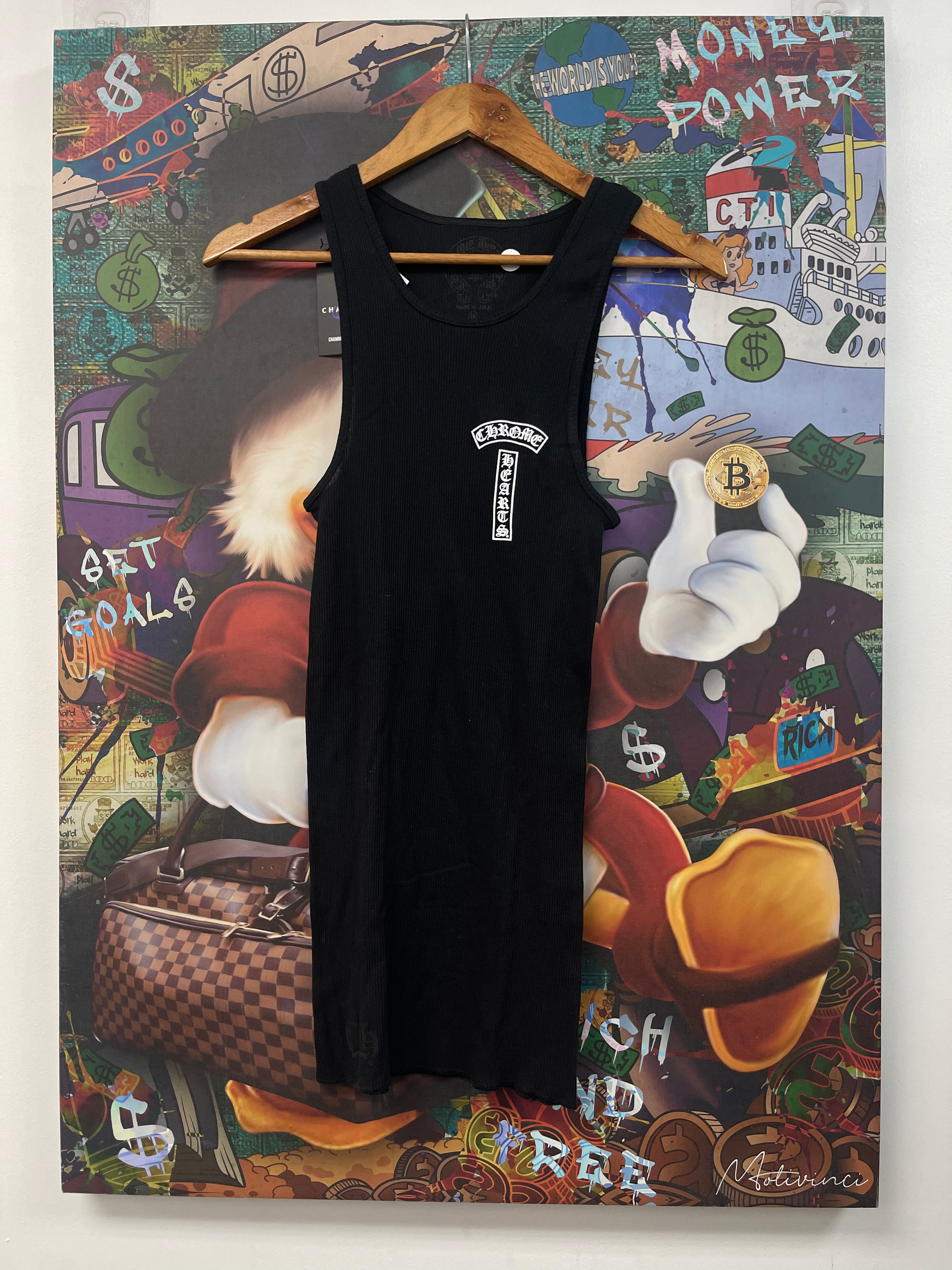 Chrome Hearts Black Big Cross Tank Top