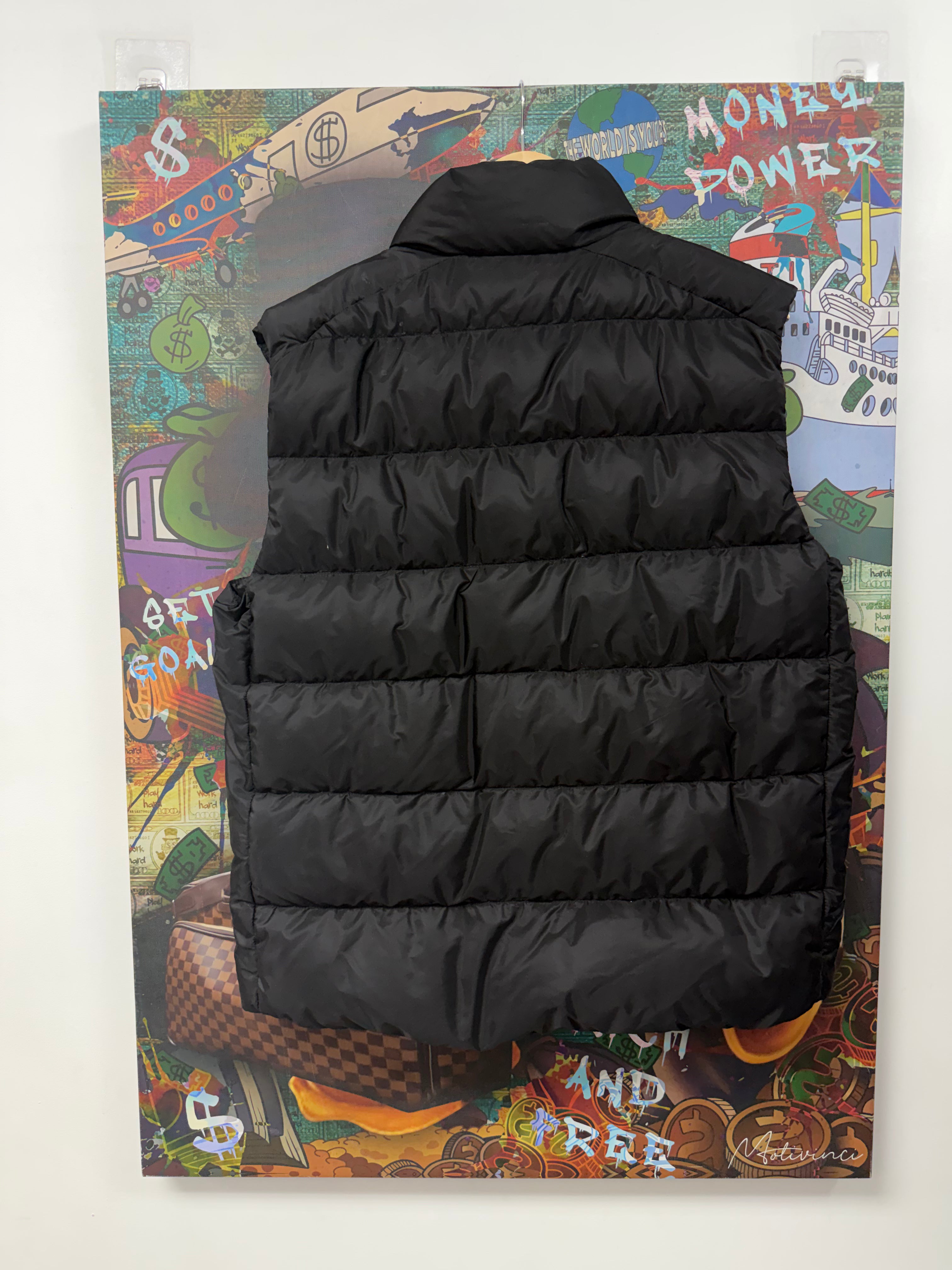 Prada Black Re-Nylon Plaque Puffer Vest