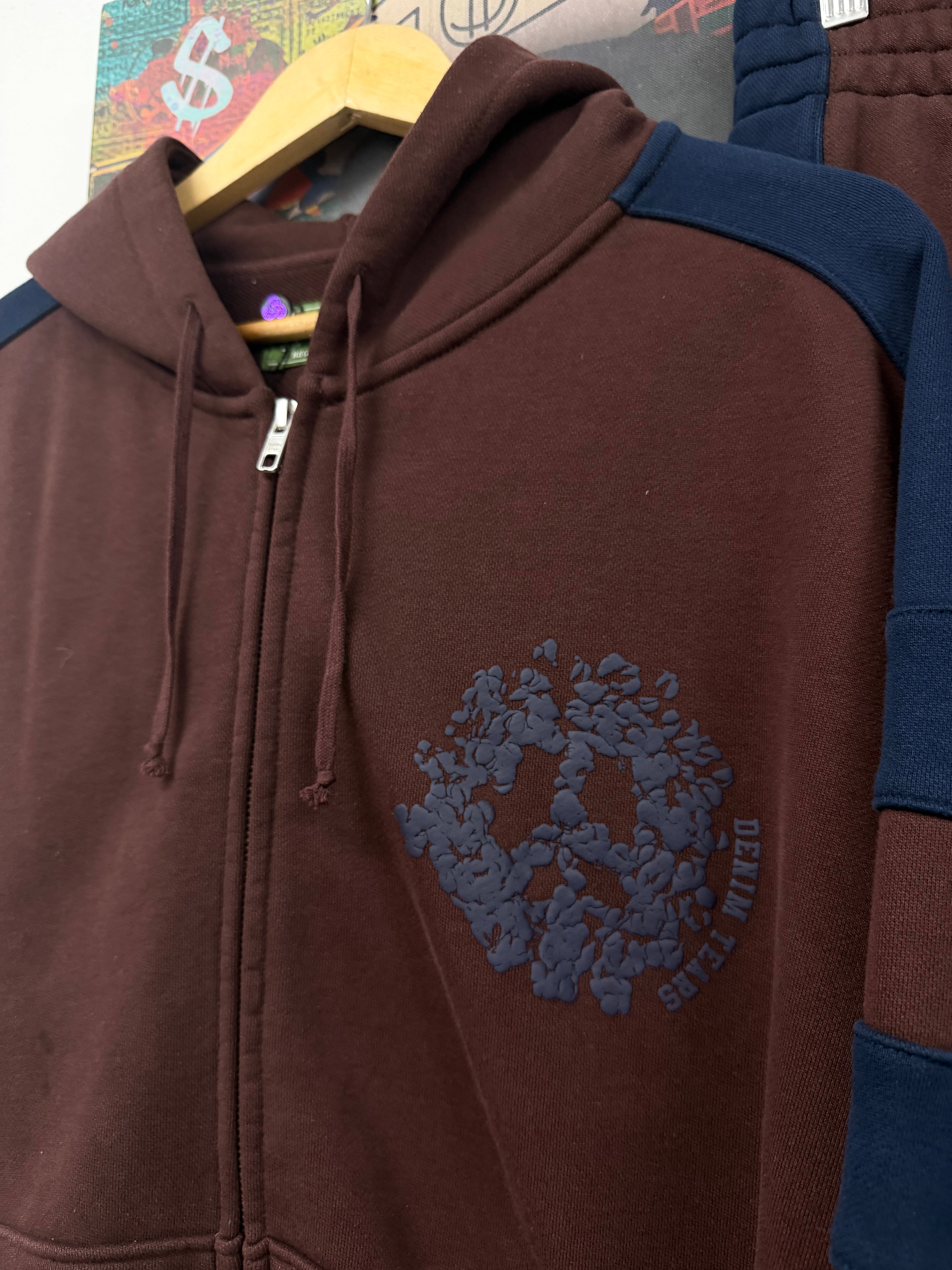 Denim Tears Navy Brown Sweatsuit