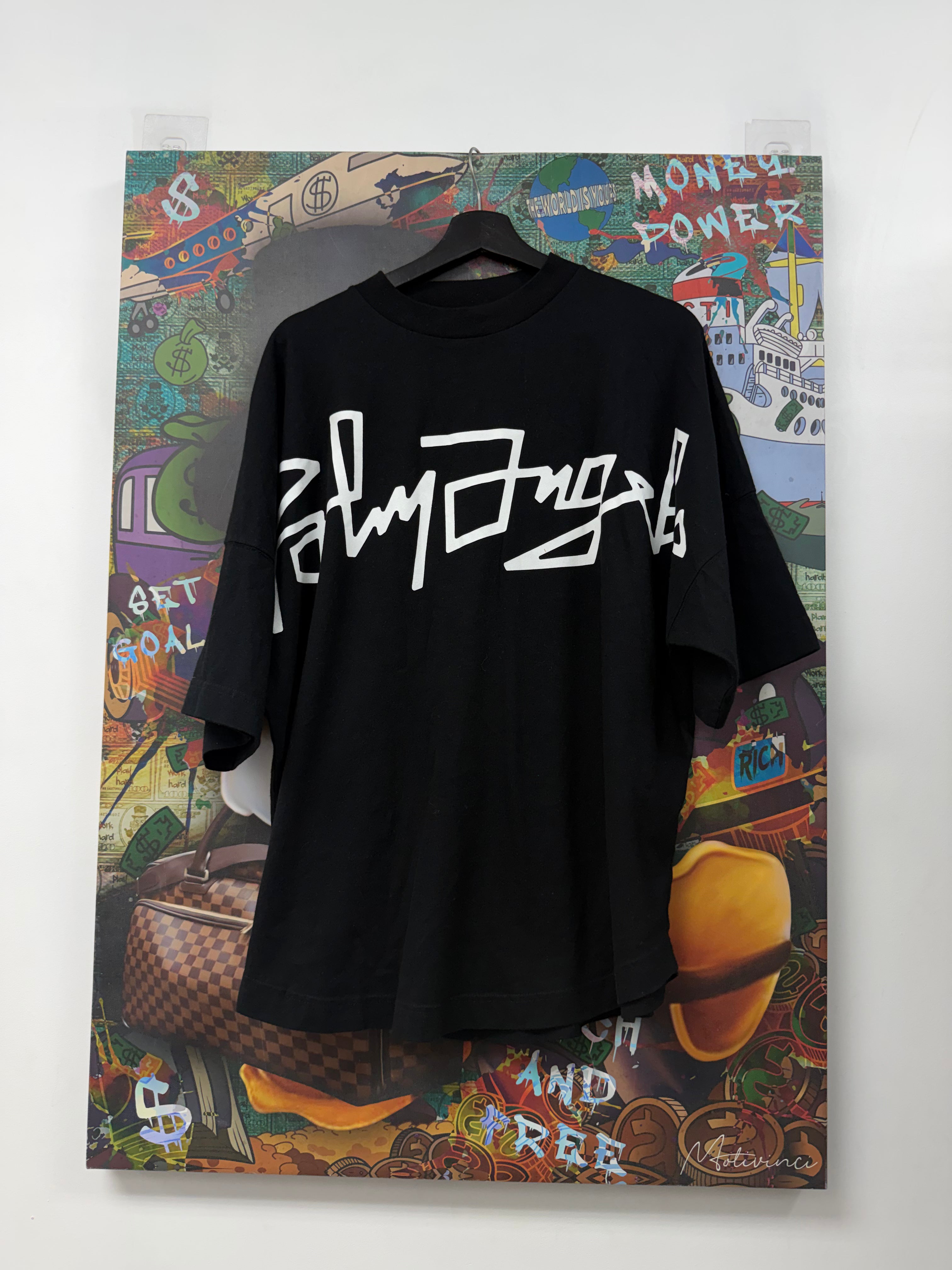 Palm Angels Black Script Tee