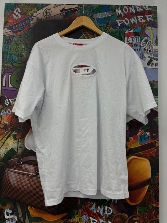 Diesel Oversized Tee White New Medium With Tags