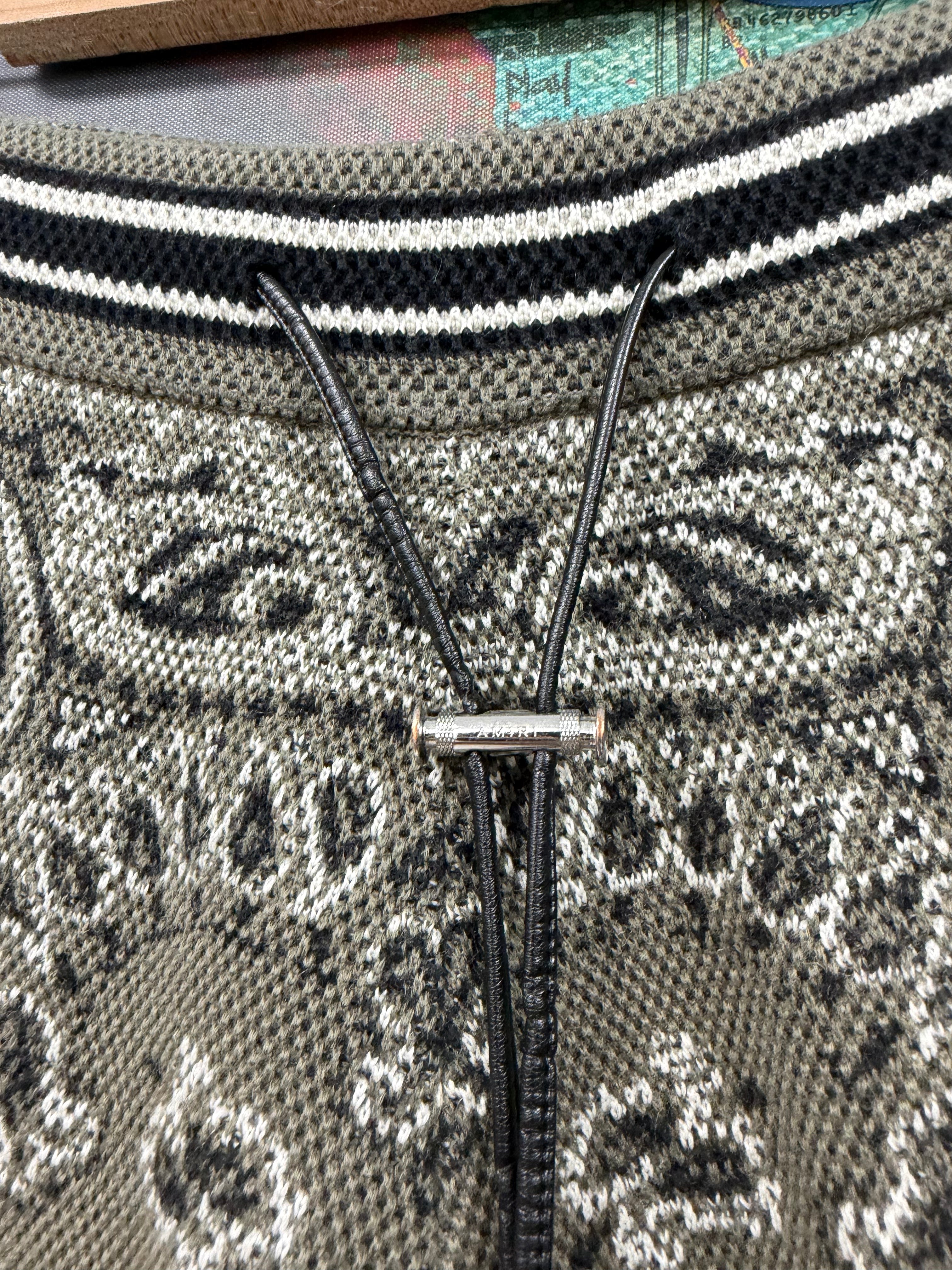 Amiri Olive MA Knit Paisley Shorts